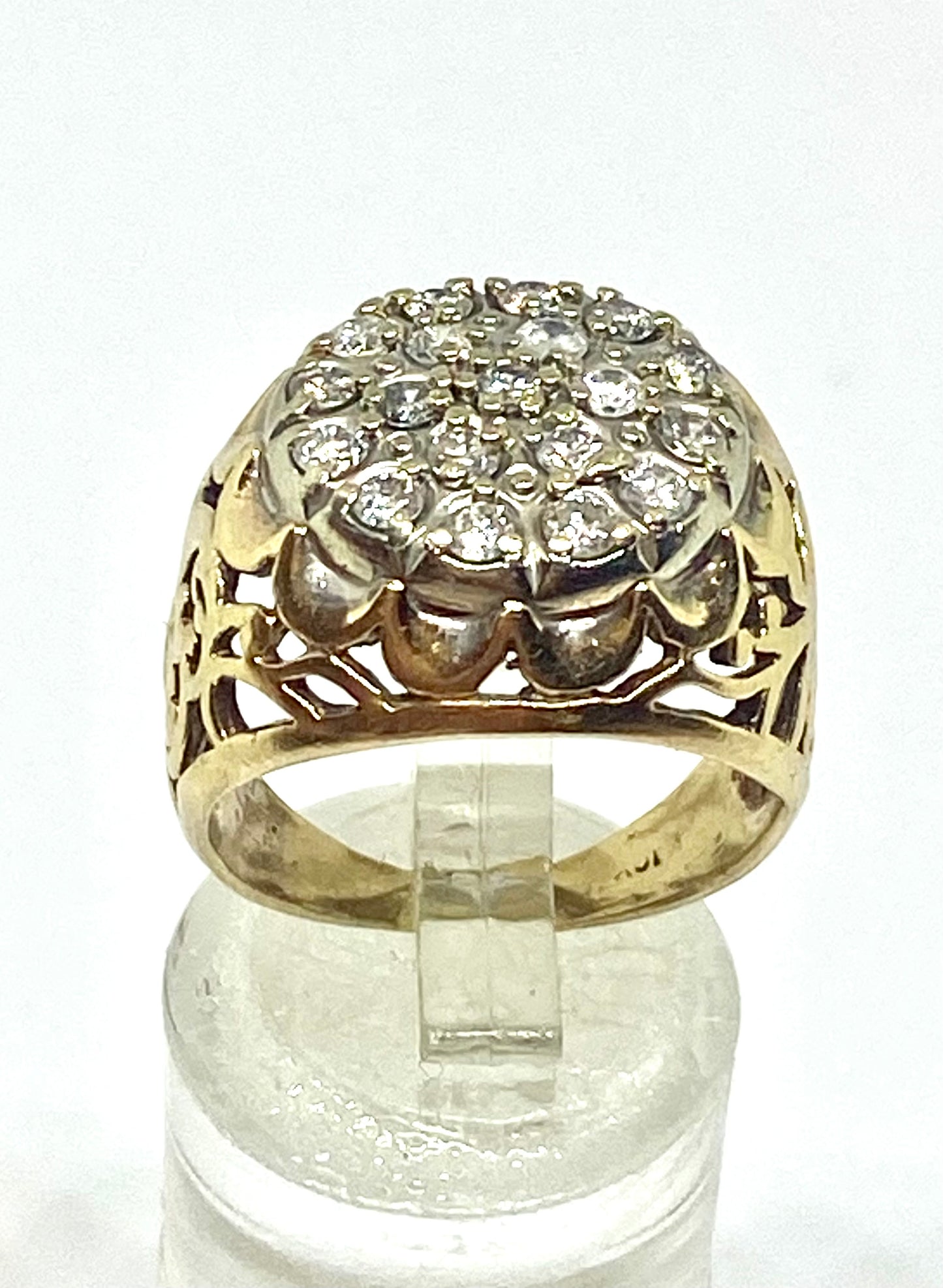 Genuine Diamonds ring solid gold 10k - diamonds clubs llc