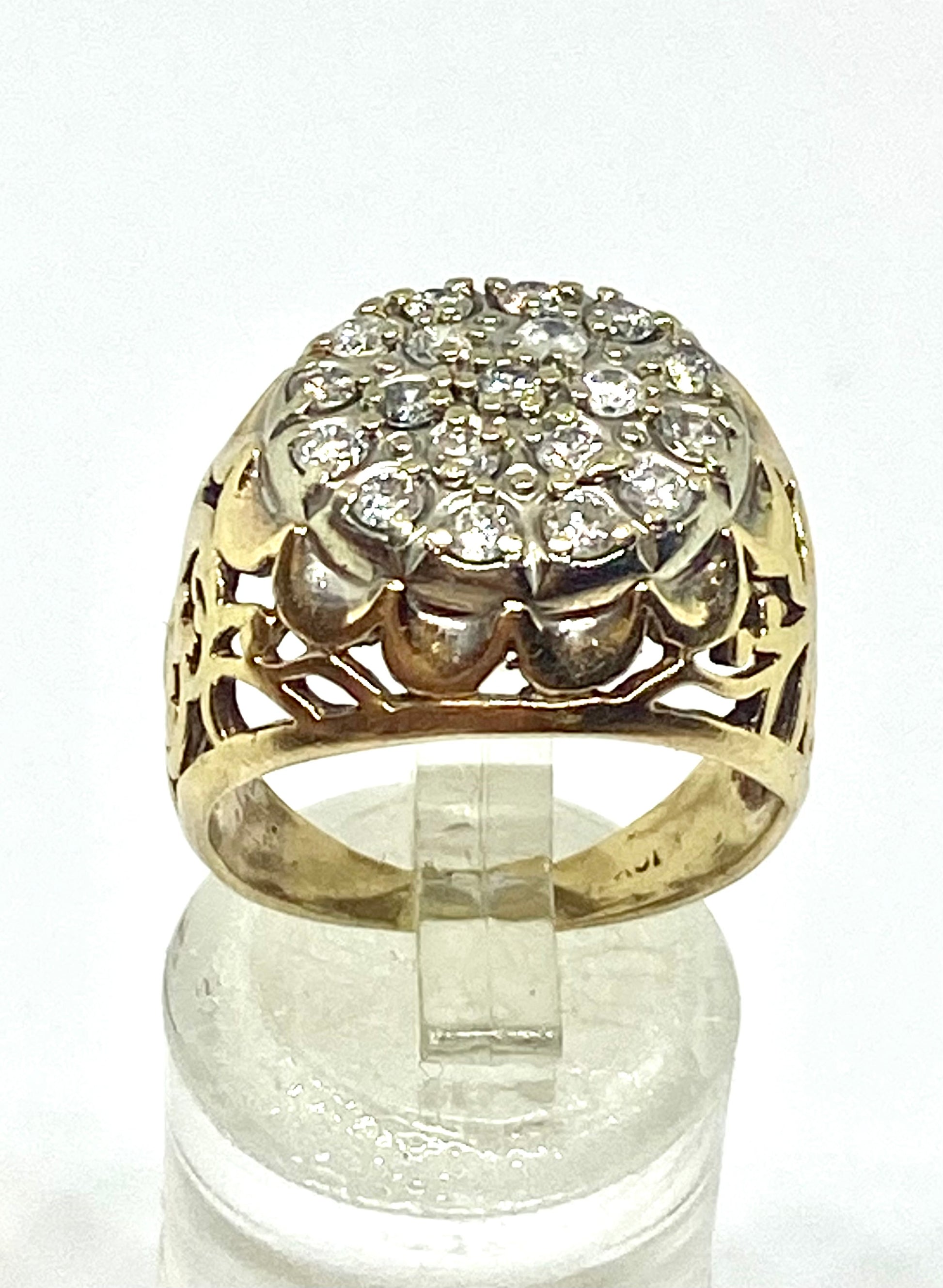 Genuine Diamonds ring solid gold 10k - diamonds clubs llc