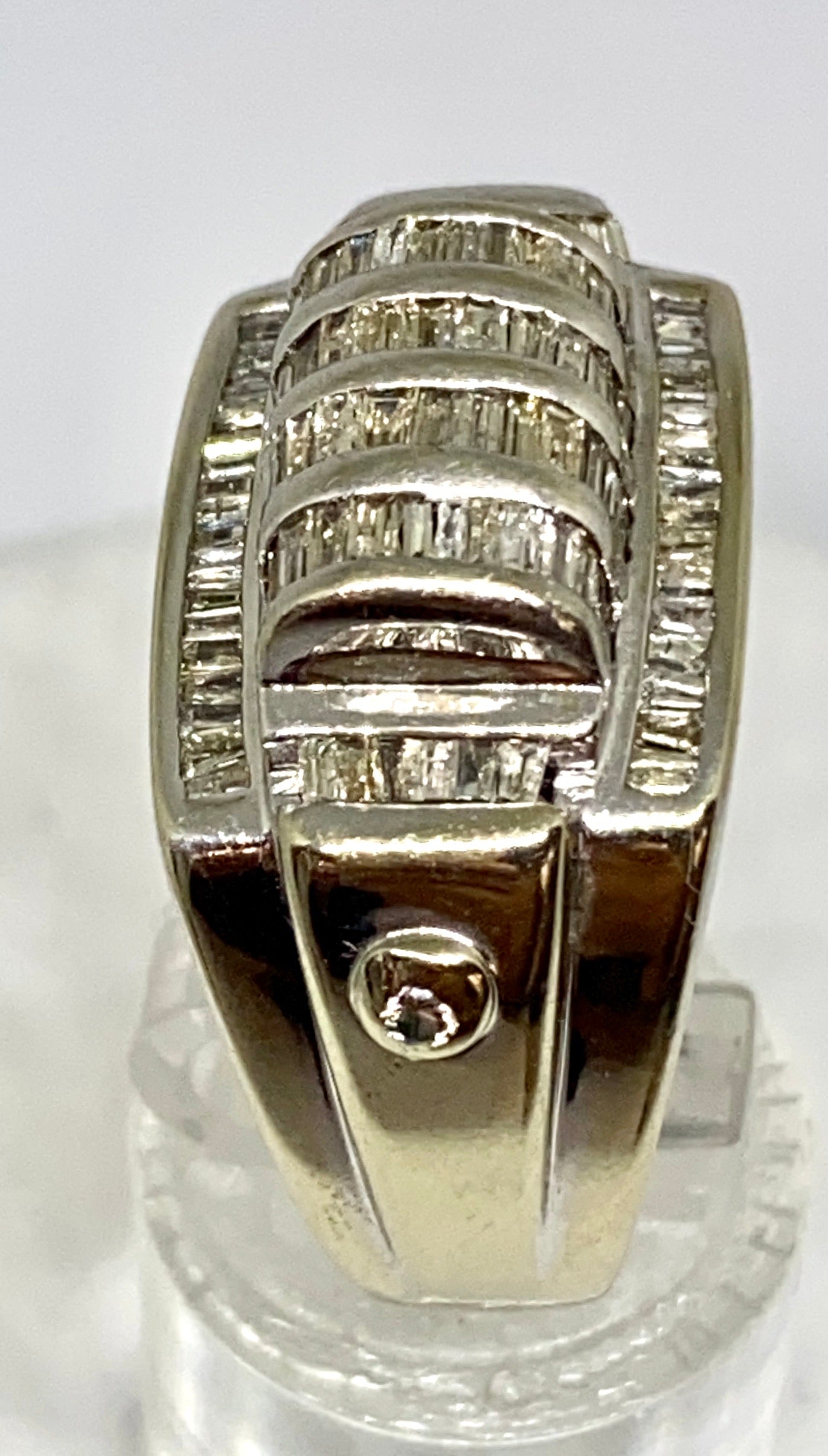 Real diamonds ring vintage 14k solid gold 4 carat - diamonds clubs llc