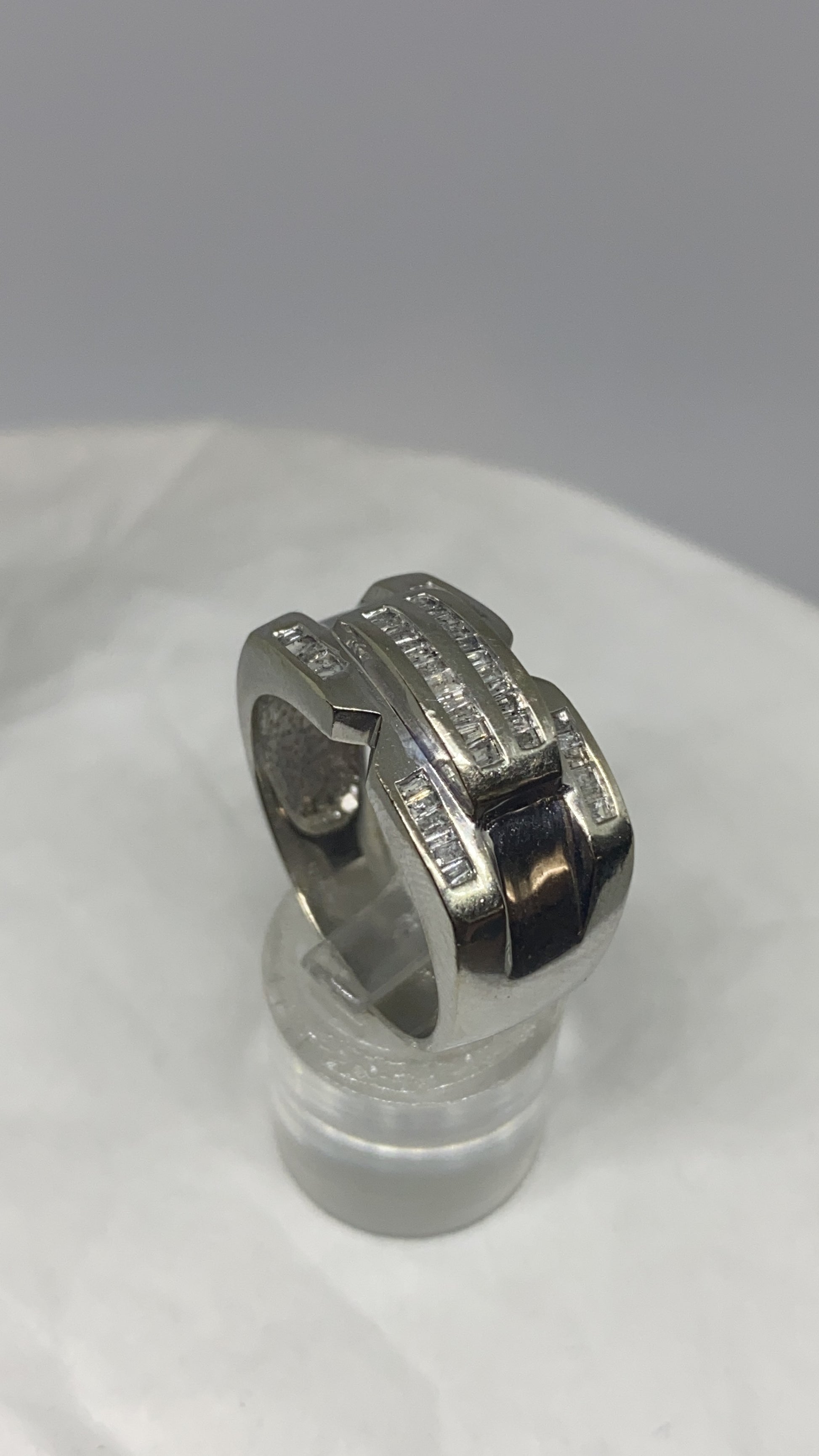 Real diamond ring 10k white gold - diamonds clubs llc