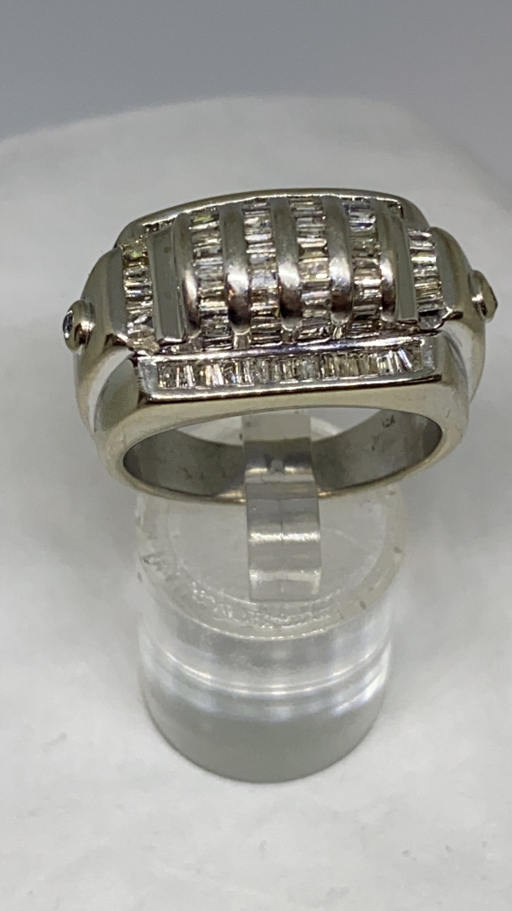 Real diamonds ring vintage 14k solid gold 4 carat - diamonds clubs llc