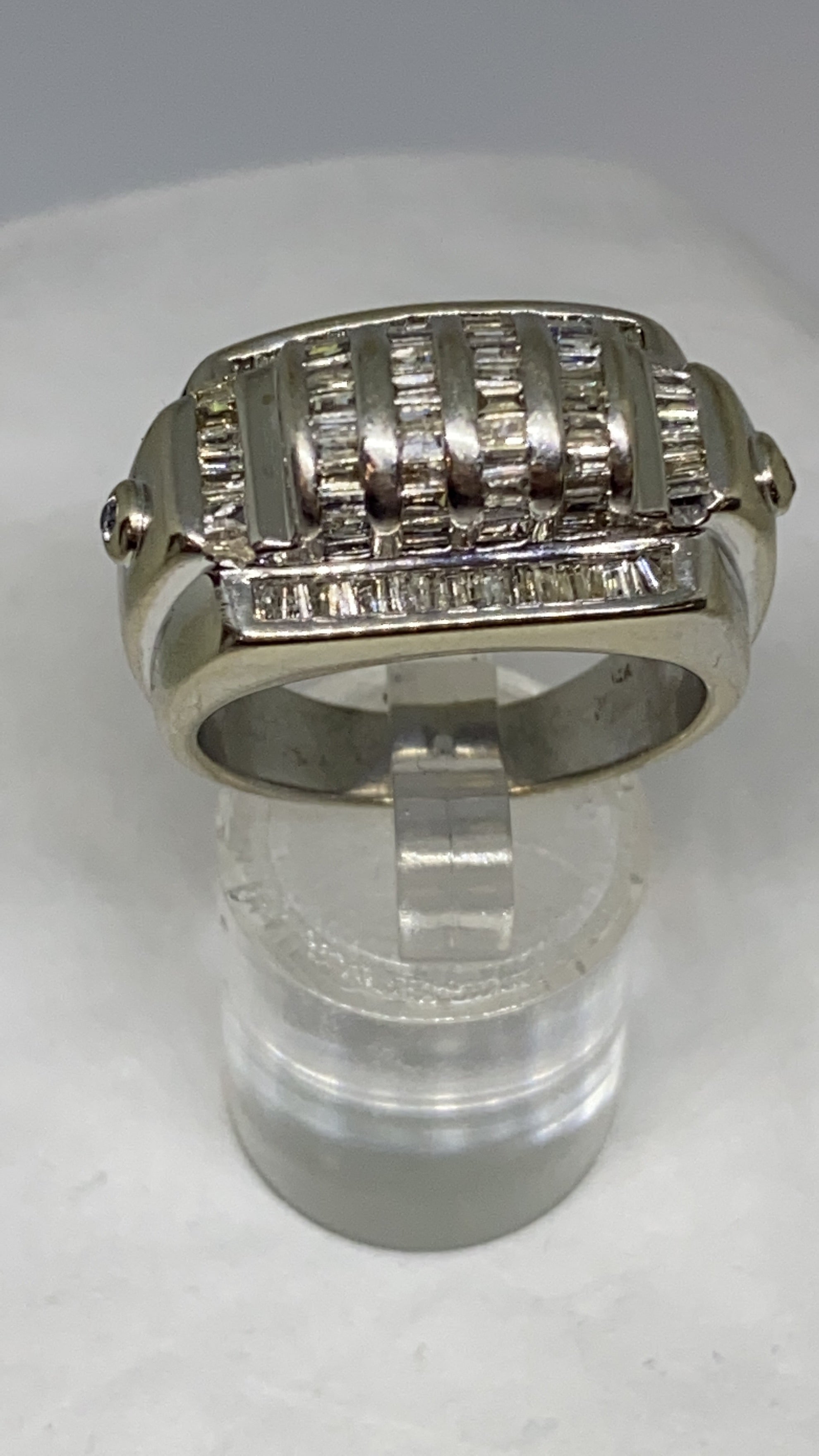 Real diamonds ring vintage 14k solid gold 4 carat - diamonds clubs llc