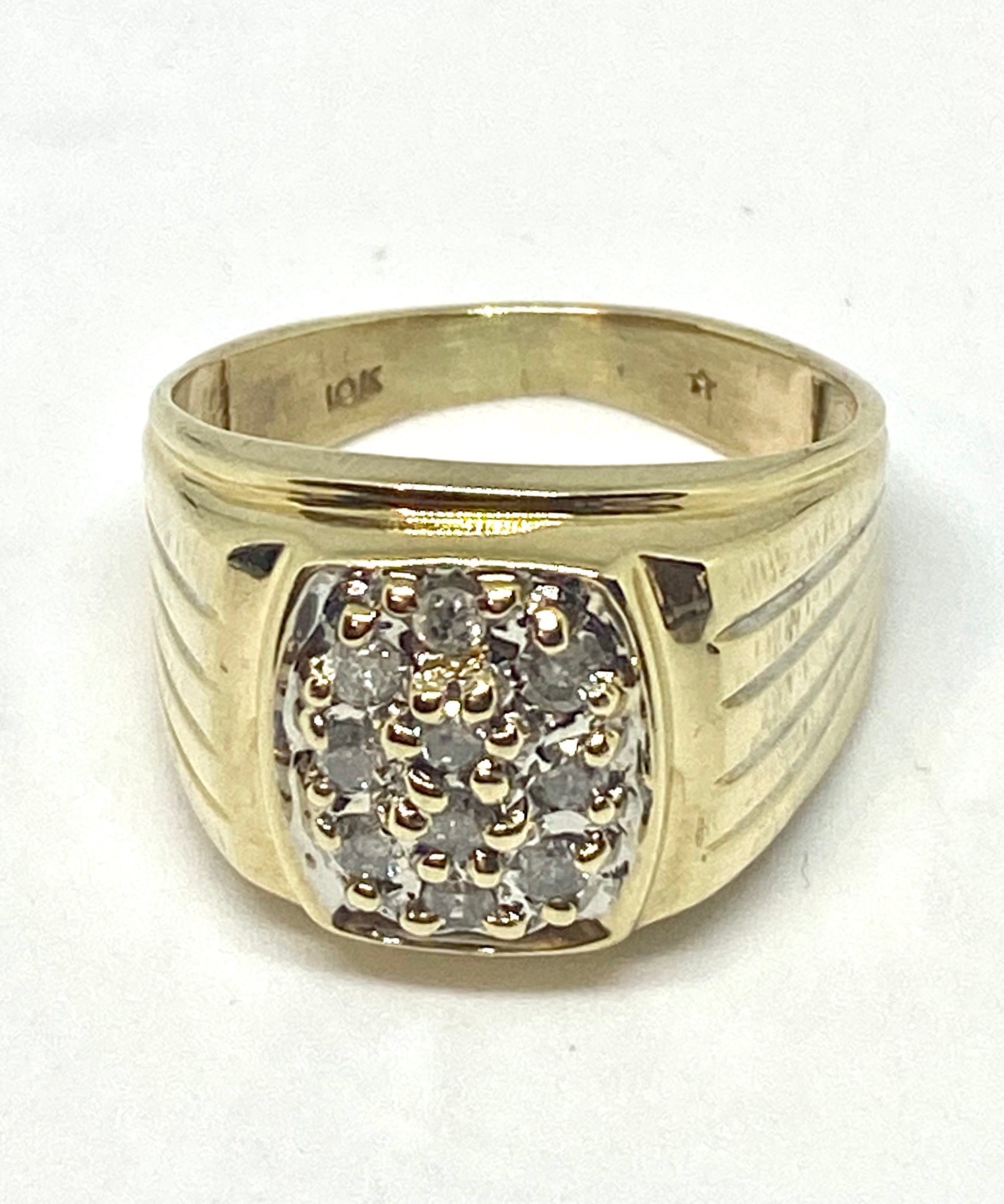 Real diamonds 1.5 carat men ring solid gold 10k - diamonds clubs llc
