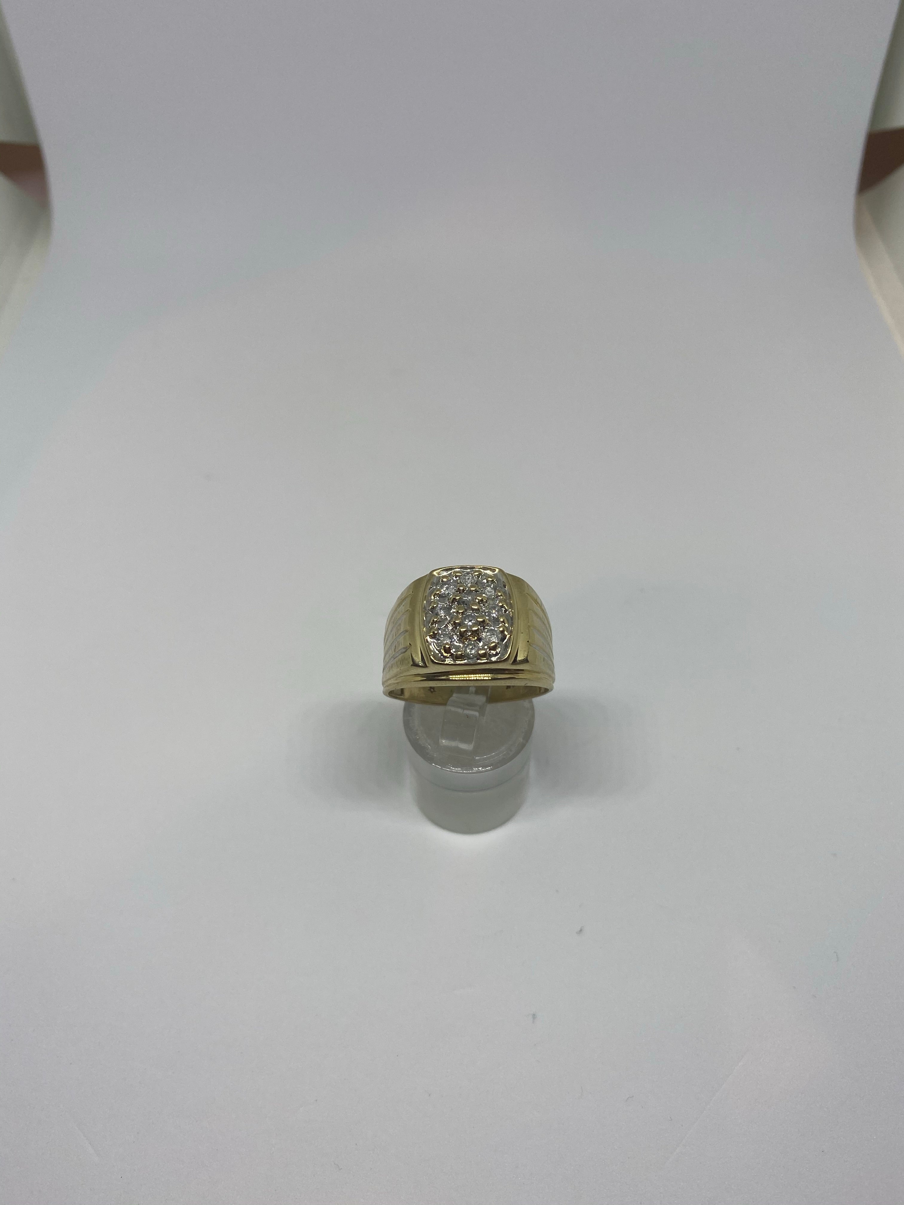 Real diamonds 1.5 carat men ring solid gold 10k - diamonds clubs llc