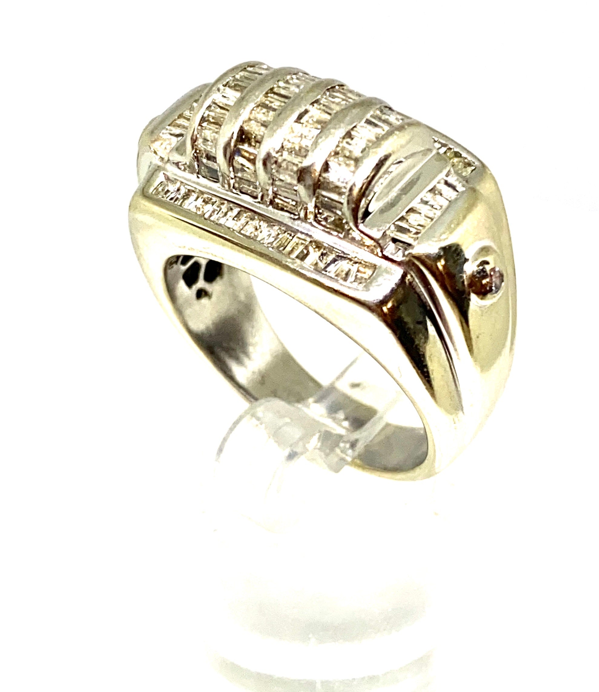 Real diamonds ring vintage 14k solid gold 4 carat - diamonds clubs llc