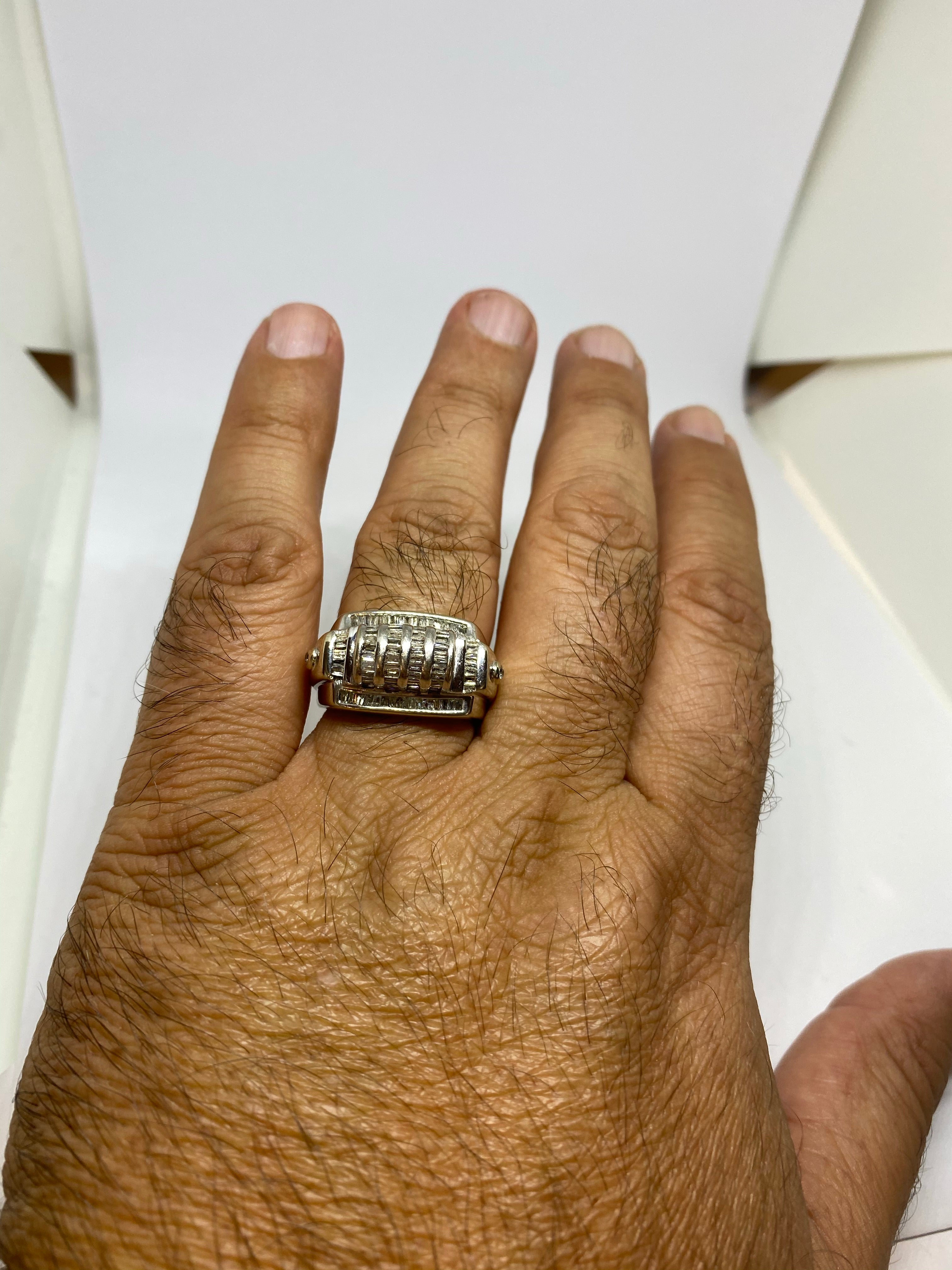 Real diamonds ring vintage 14k solid gold 4 carat - diamonds clubs llc
