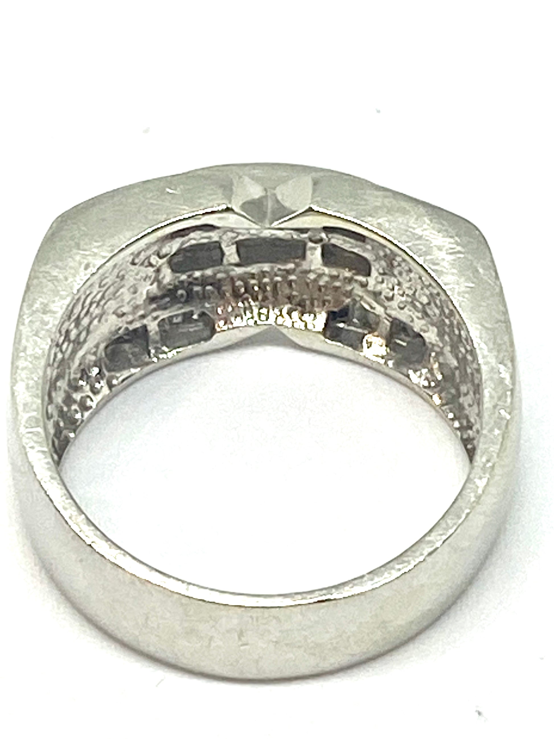 Real diamond ring 10k white gold - diamonds clubs llc