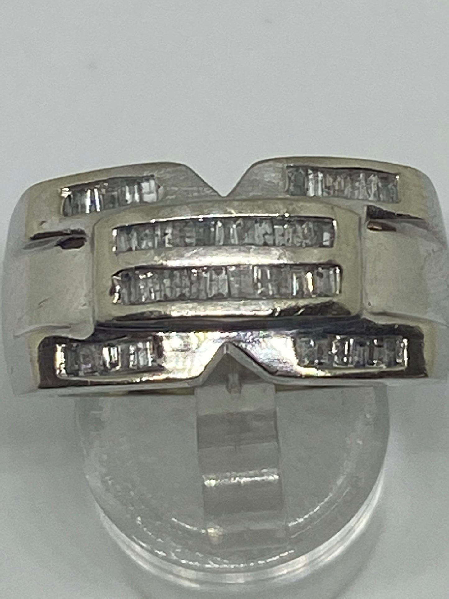 Real diamond ring 10k white gold - diamonds clubs llc