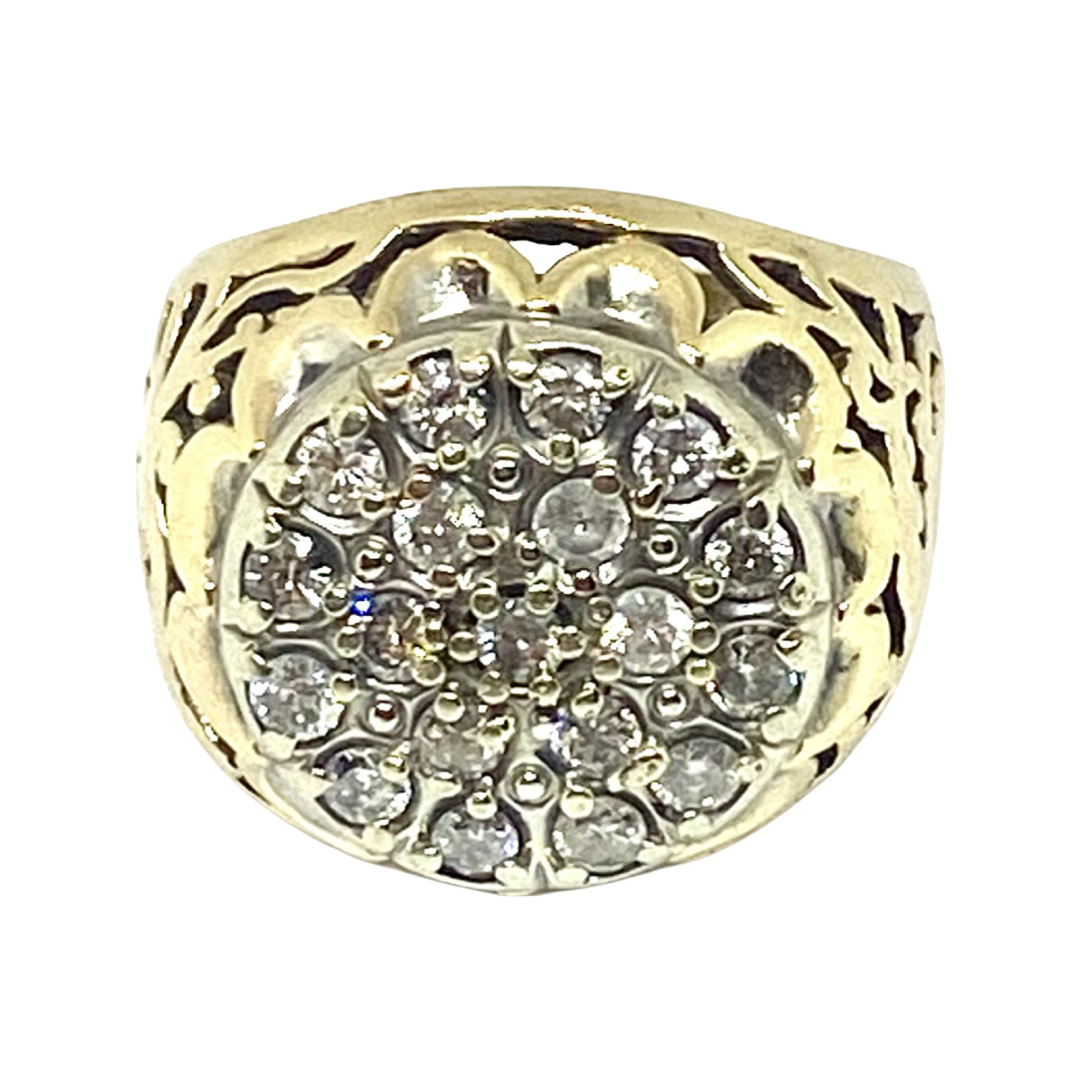Genuine Diamonds ring solid gold 10k - diamonds clubs llc