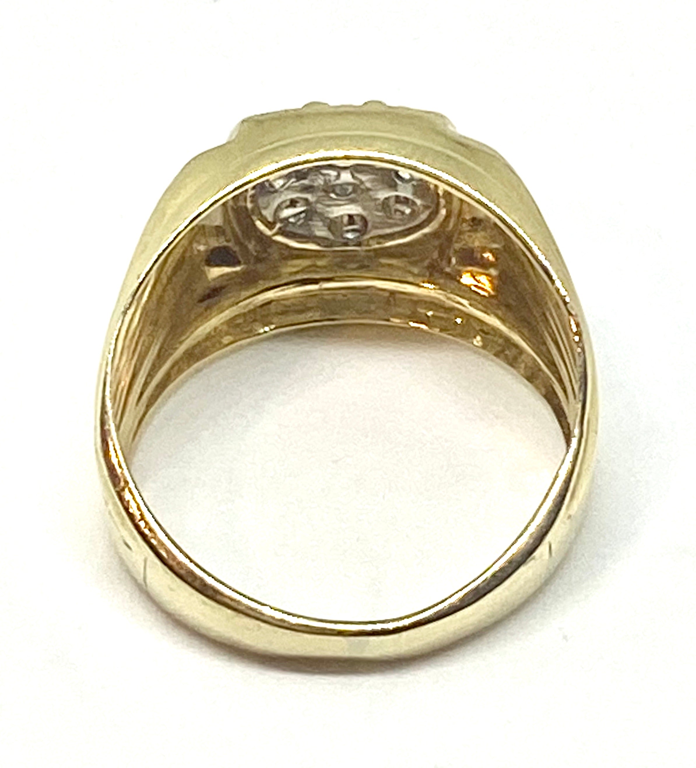 Real diamonds 1.5 carat men ring solid gold 10k - diamonds clubs llc