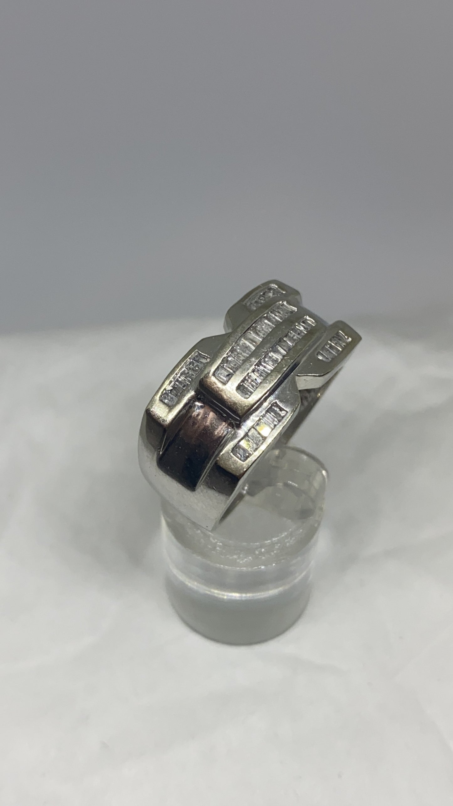 Real diamond ring 10k white gold - diamonds clubs llc
