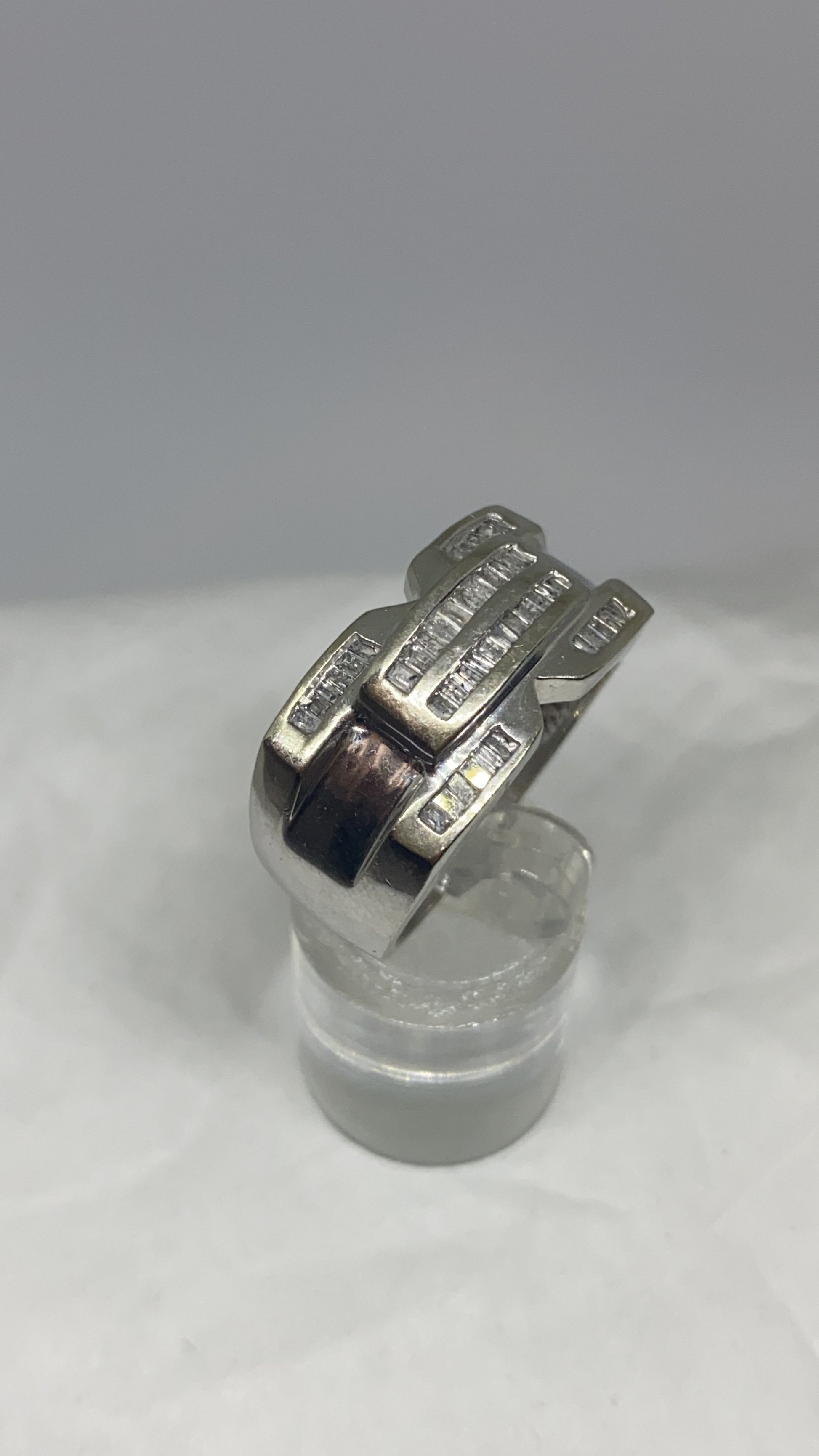 Real diamond ring 10k white gold - diamonds clubs llc