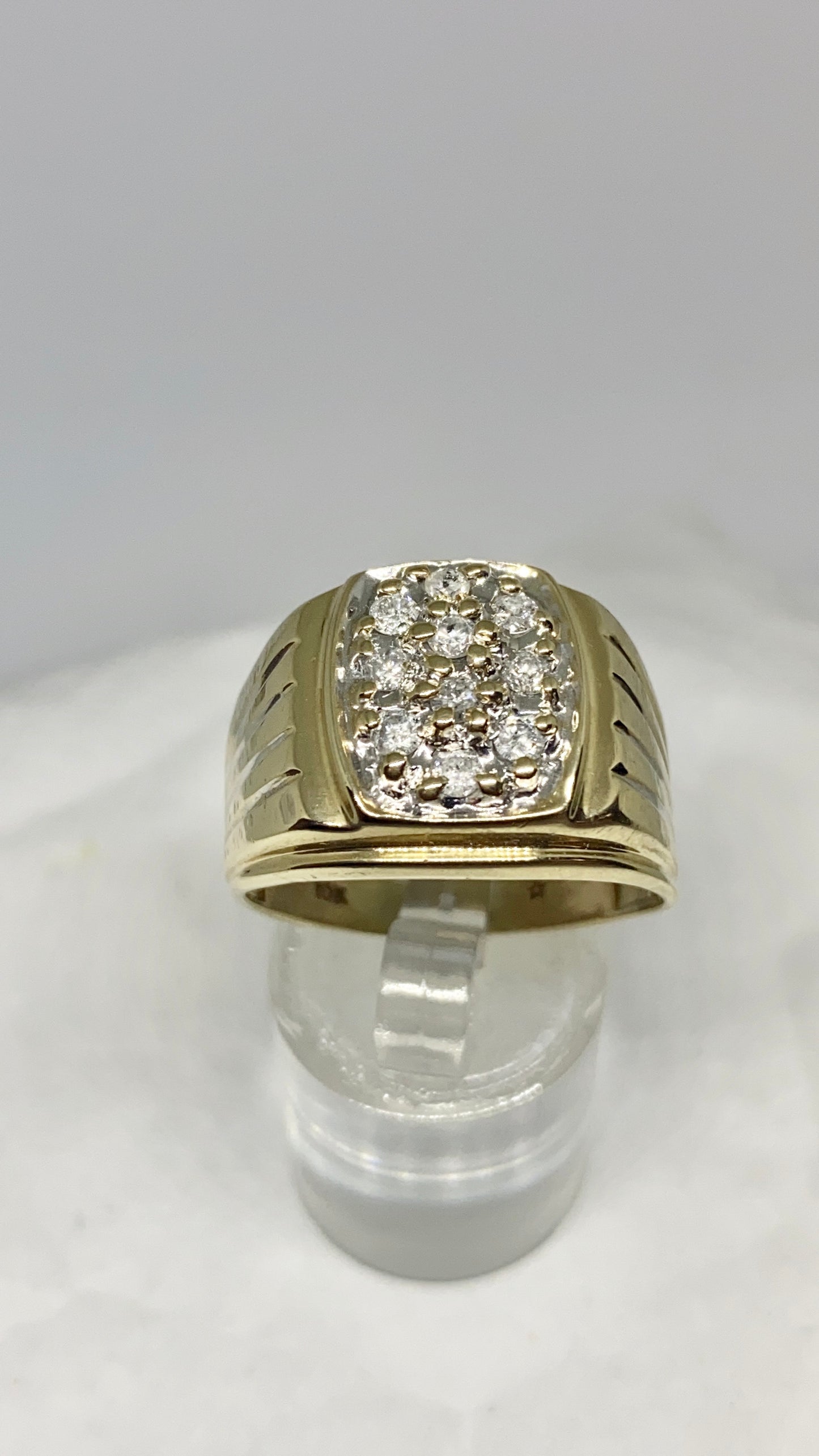 Real diamonds 1.5 carat men ring solid gold 10k - diamonds clubs llc