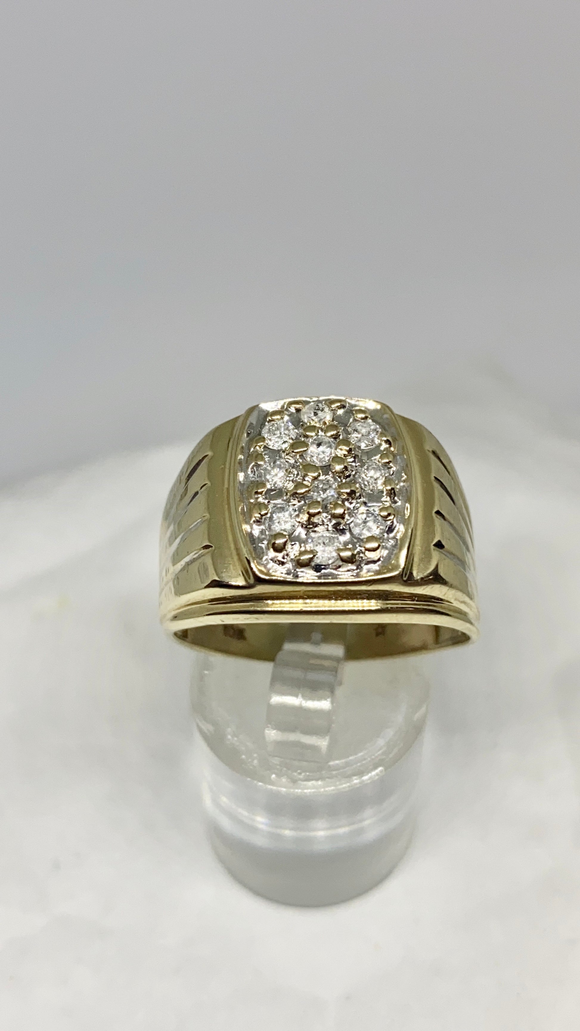 Real diamonds 1.5 carat men ring solid gold 10k - diamonds clubs llc