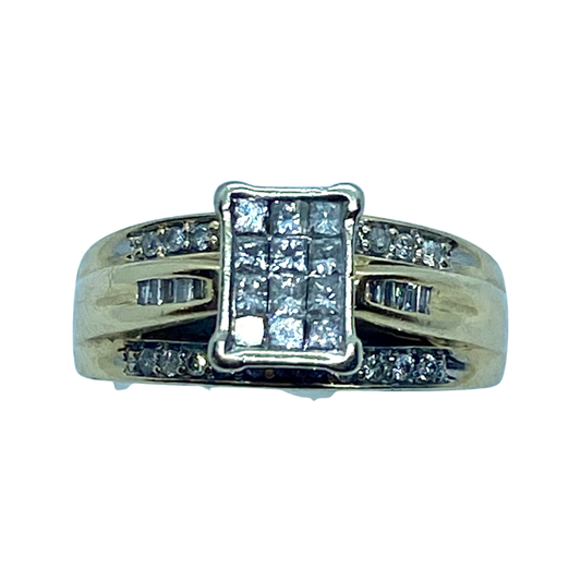 2 carats diamonds ring solid gold 10k - diamonds clubs llc