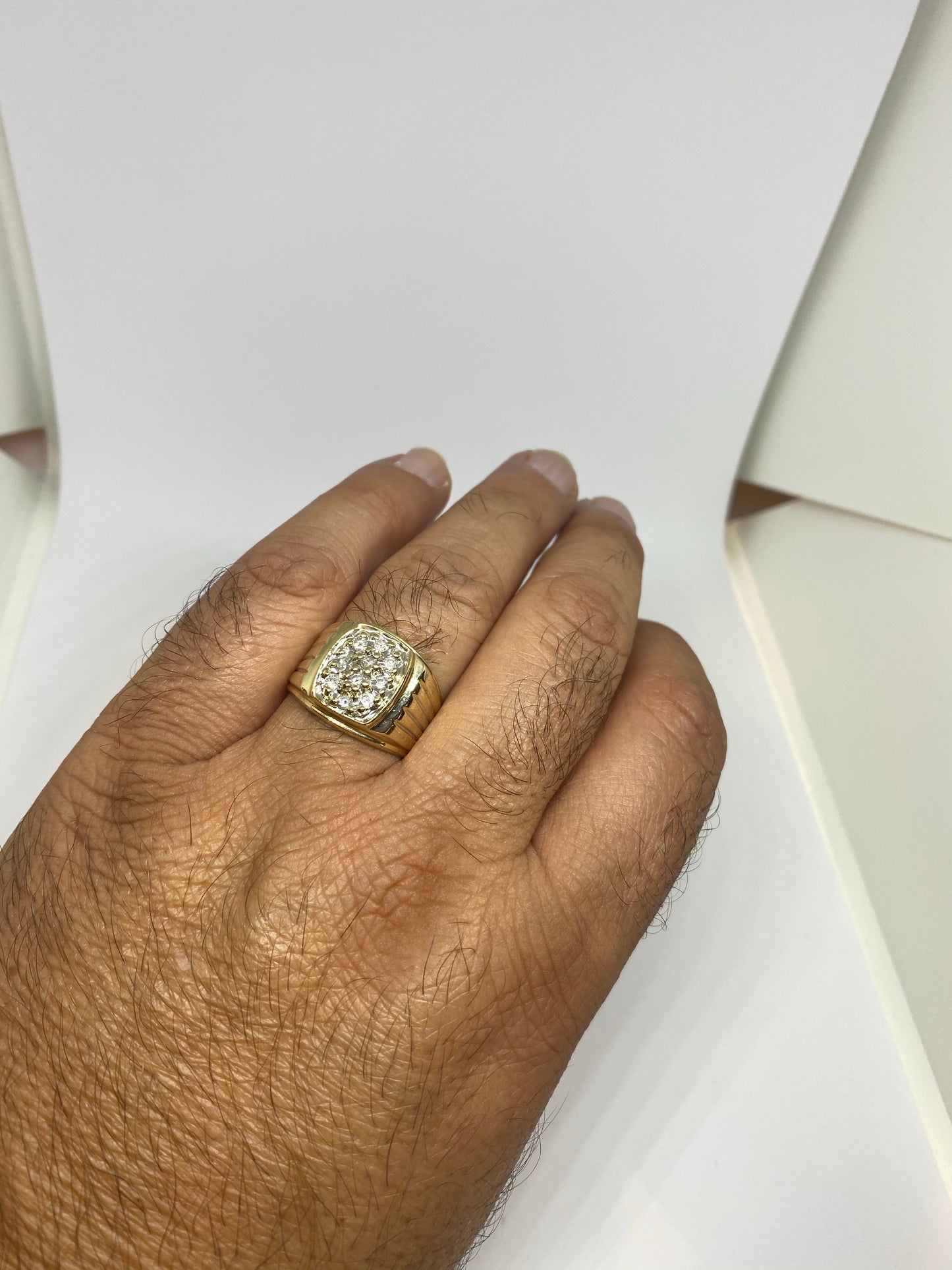 Real diamonds 1.5 carat men ring solid gold 10k - diamonds clubs llc