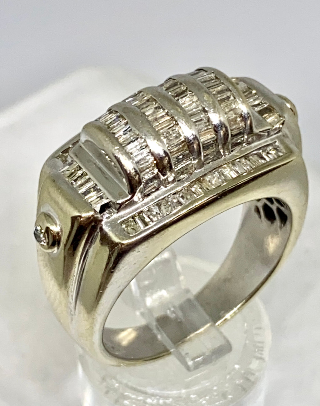 Real diamonds ring vintage 14k solid gold 4 carat - diamonds clubs llc