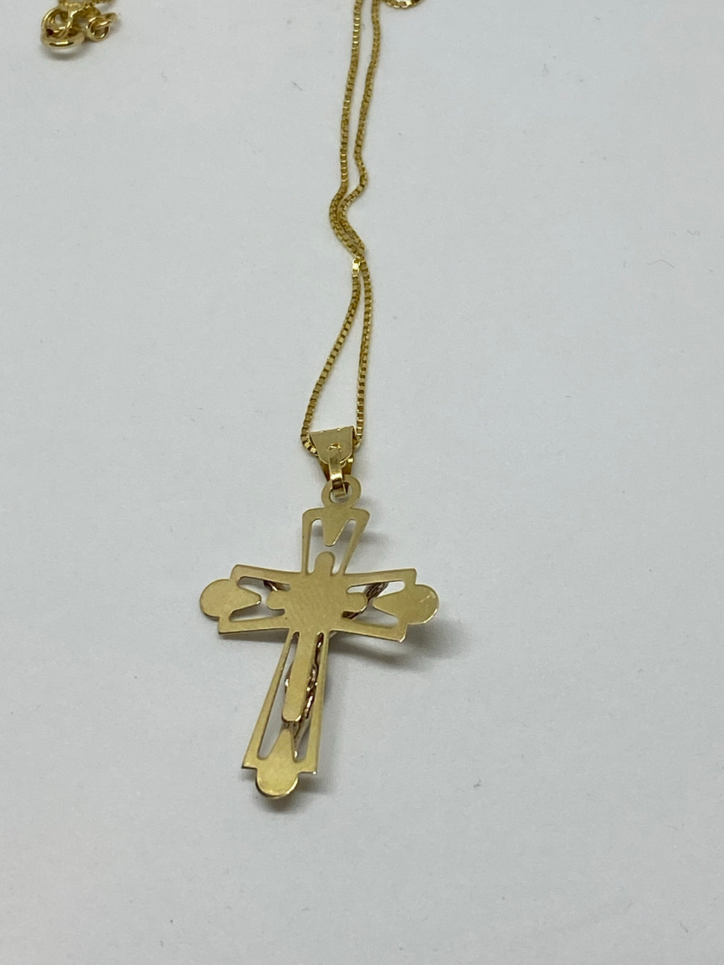 necklace Cross gold 10k with chain great deal - diamonds clubs llc