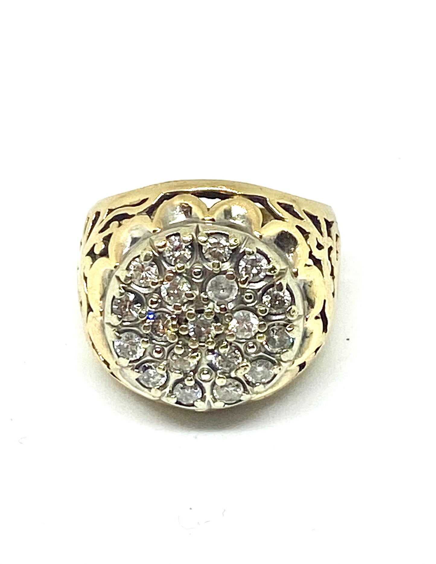Genuine Diamonds ring solid gold 10k - diamonds clubs llc