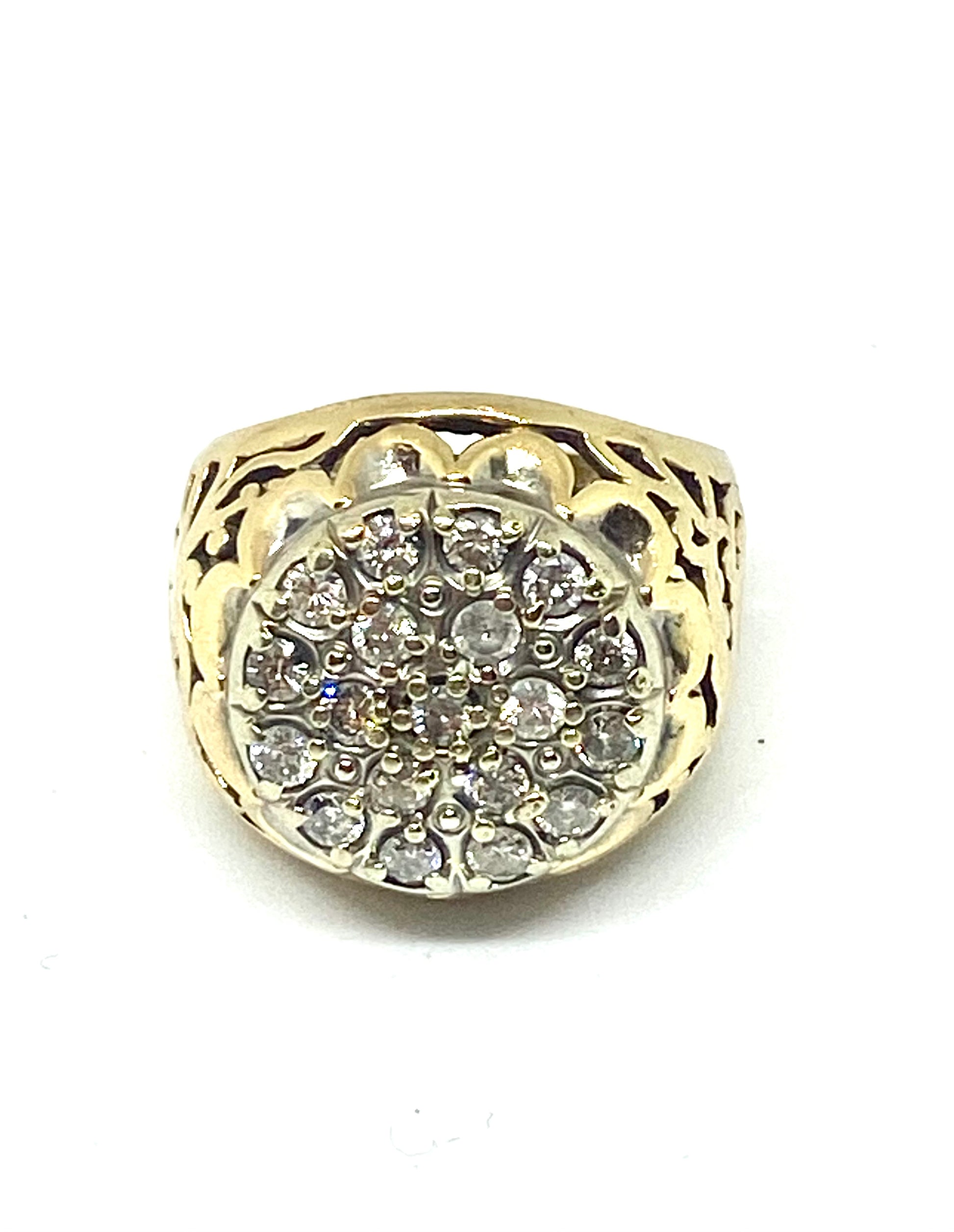 Genuine Diamonds ring solid gold 10k - diamonds clubs llc