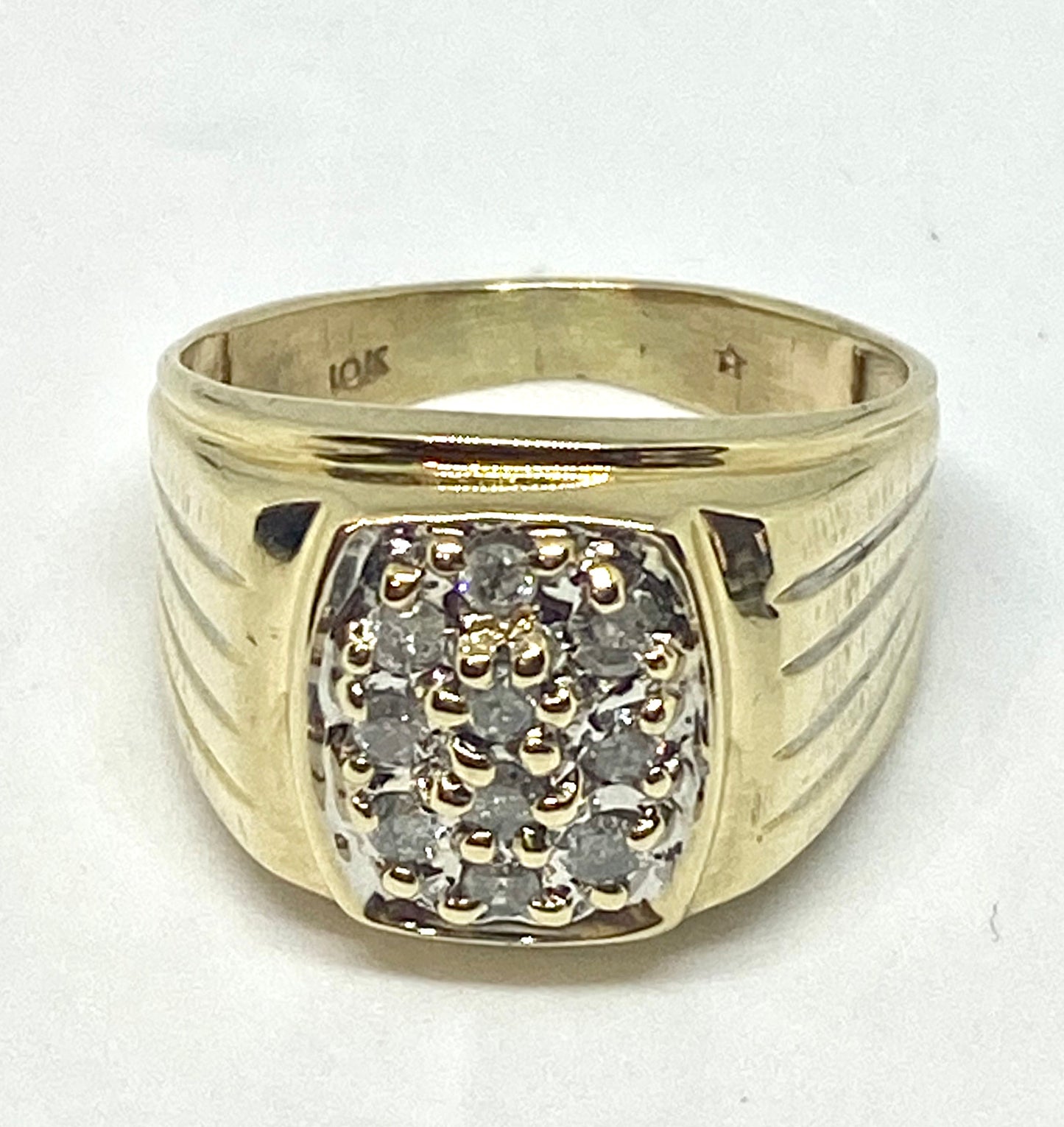 Real diamonds 1.5 carat men ring solid gold 10k - diamonds clubs llc