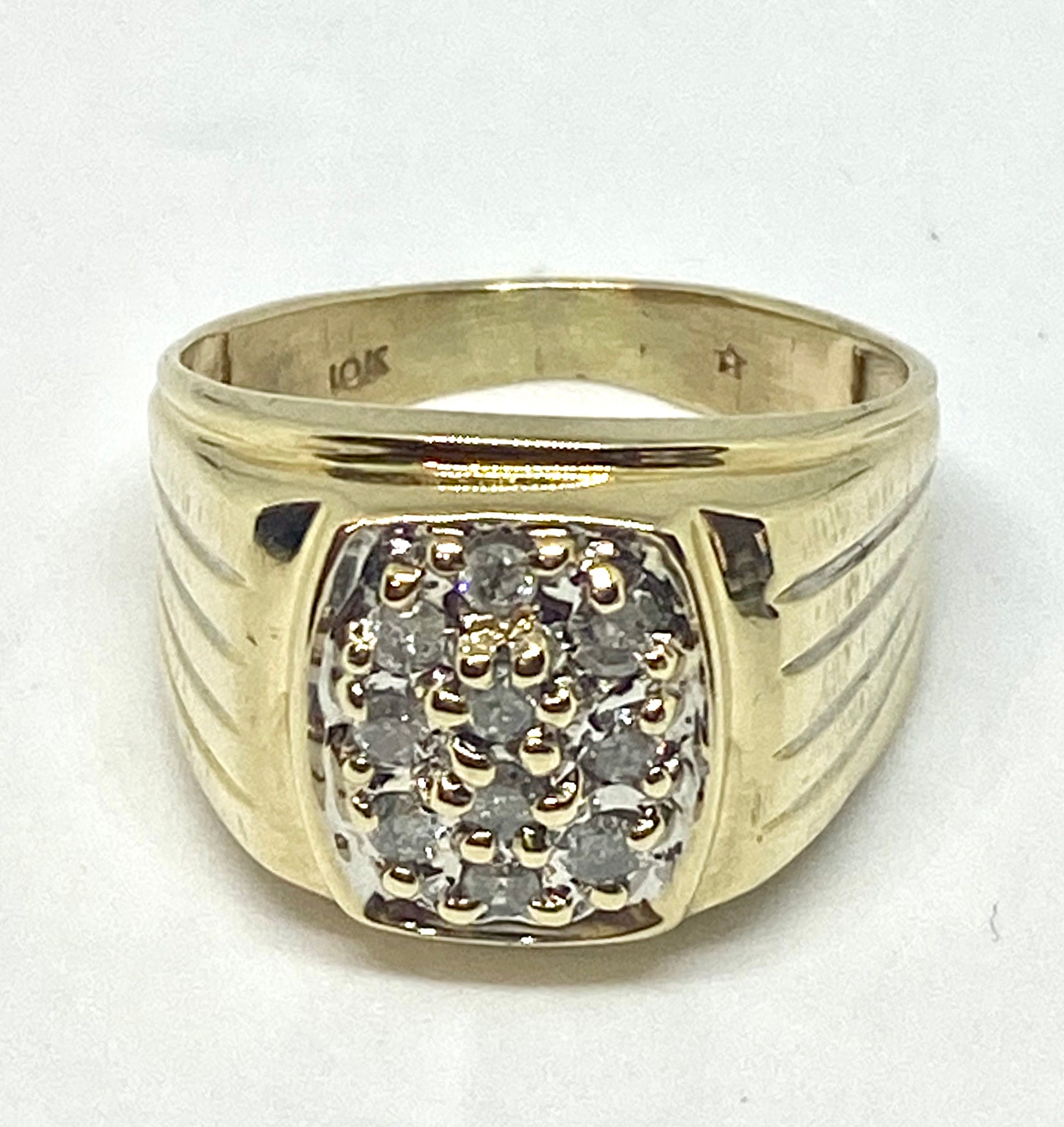 Real diamonds 1.5 carat men ring solid gold 10k - diamonds clubs llc