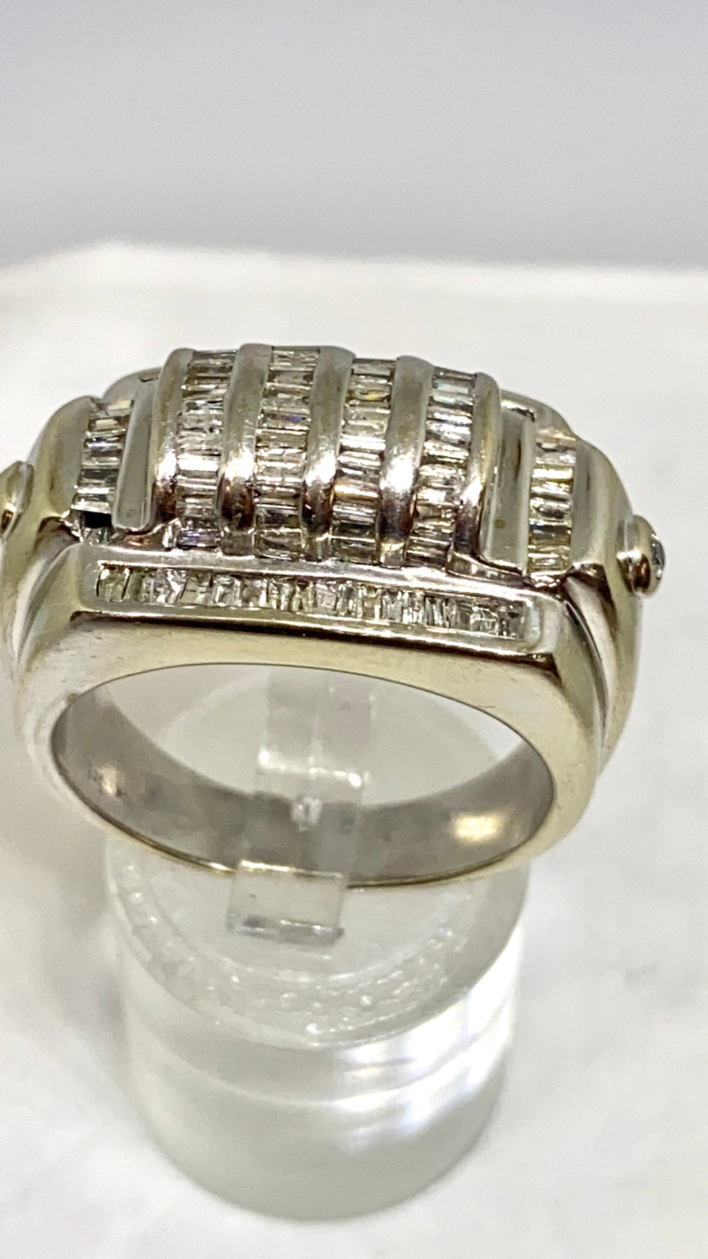 Real diamonds ring vintage 14k solid gold 4 carat - diamonds clubs llc