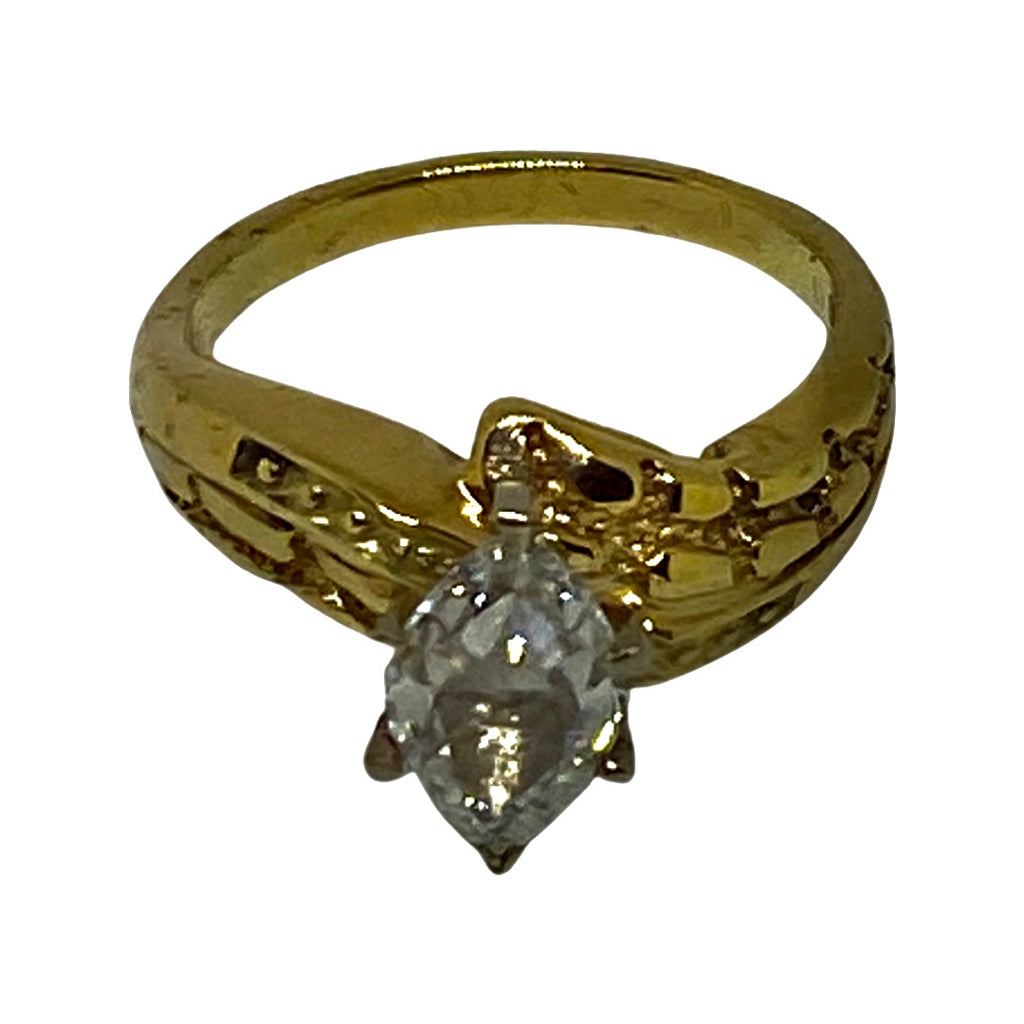 1.04 carat Marquise Diamond center solid gold 10k - diamonds clubs llc