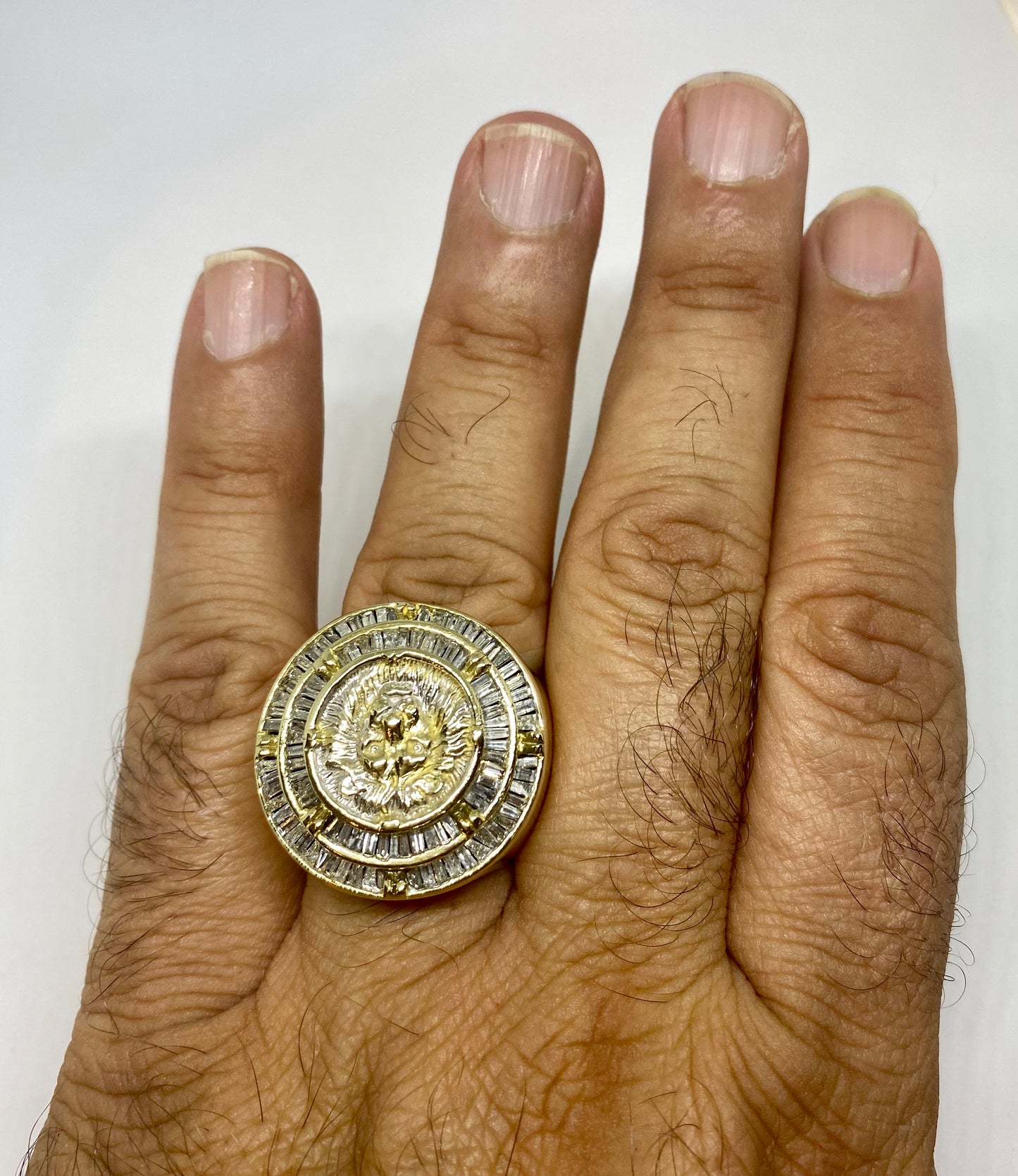 Real diamonds men ring solid gold 10k - diamonds clubs llc