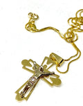 necklace Cross gold 10k with chain great deal - diamonds clubs llc