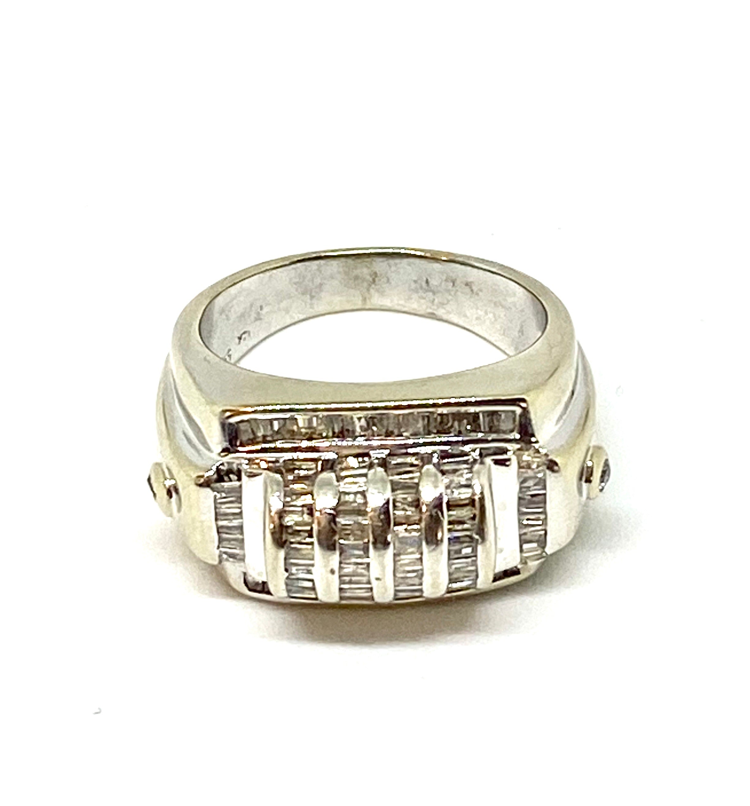 Real diamonds ring vintage 14k solid gold 4 carat - diamonds clubs llc