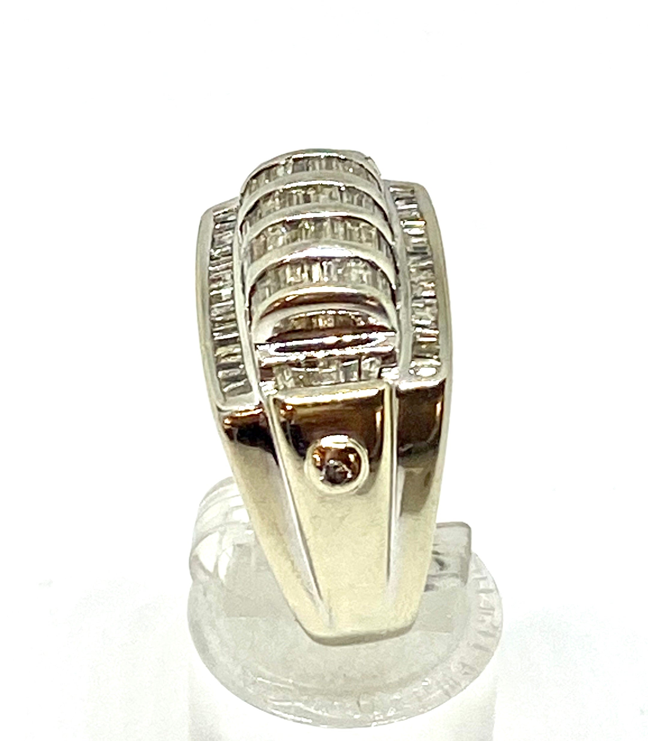 Real diamonds ring vintage 14k solid gold 4 carat - diamonds clubs llc