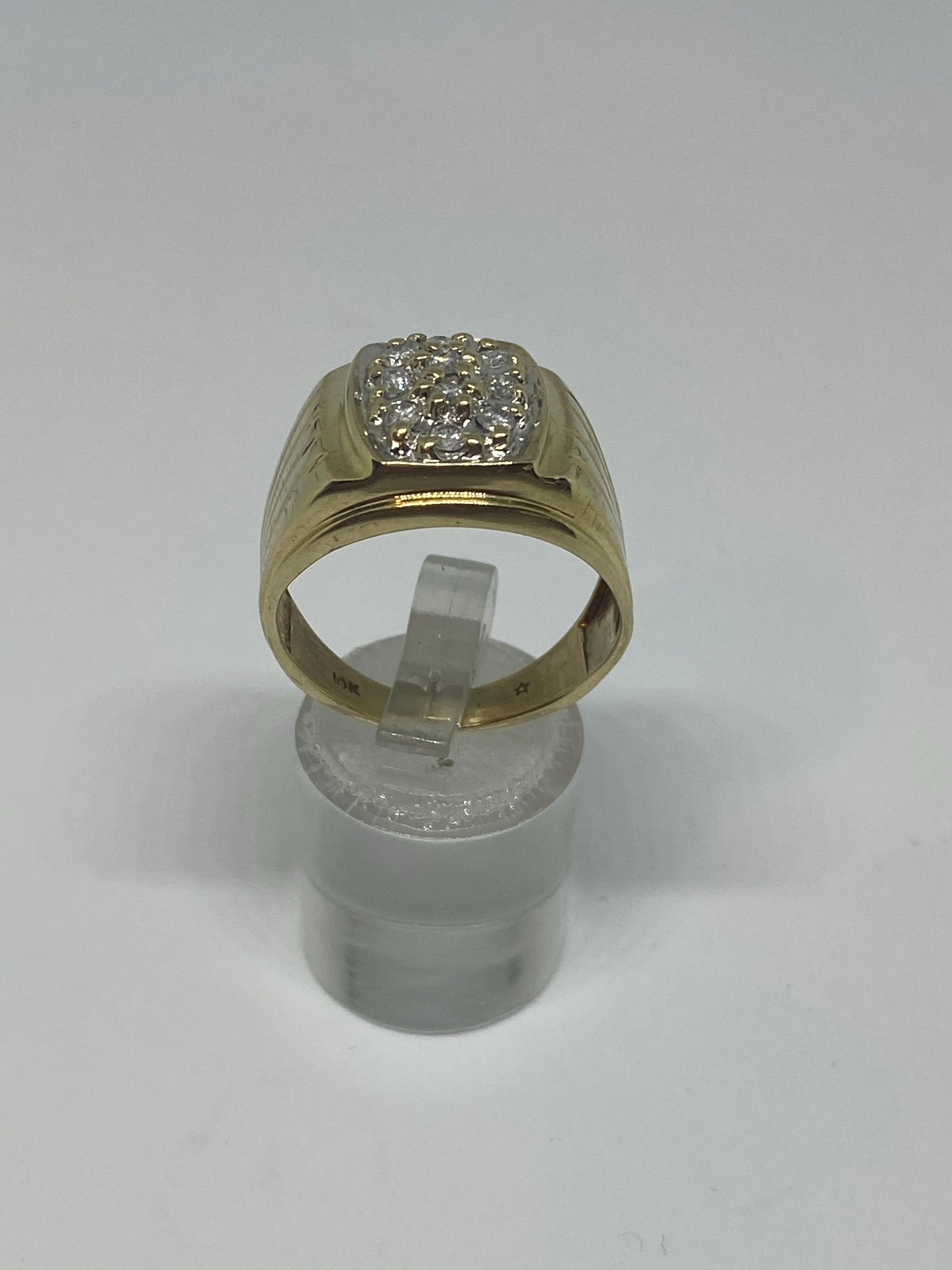 Real diamonds 1.5 carat men ring solid gold 10k - diamonds clubs llc
