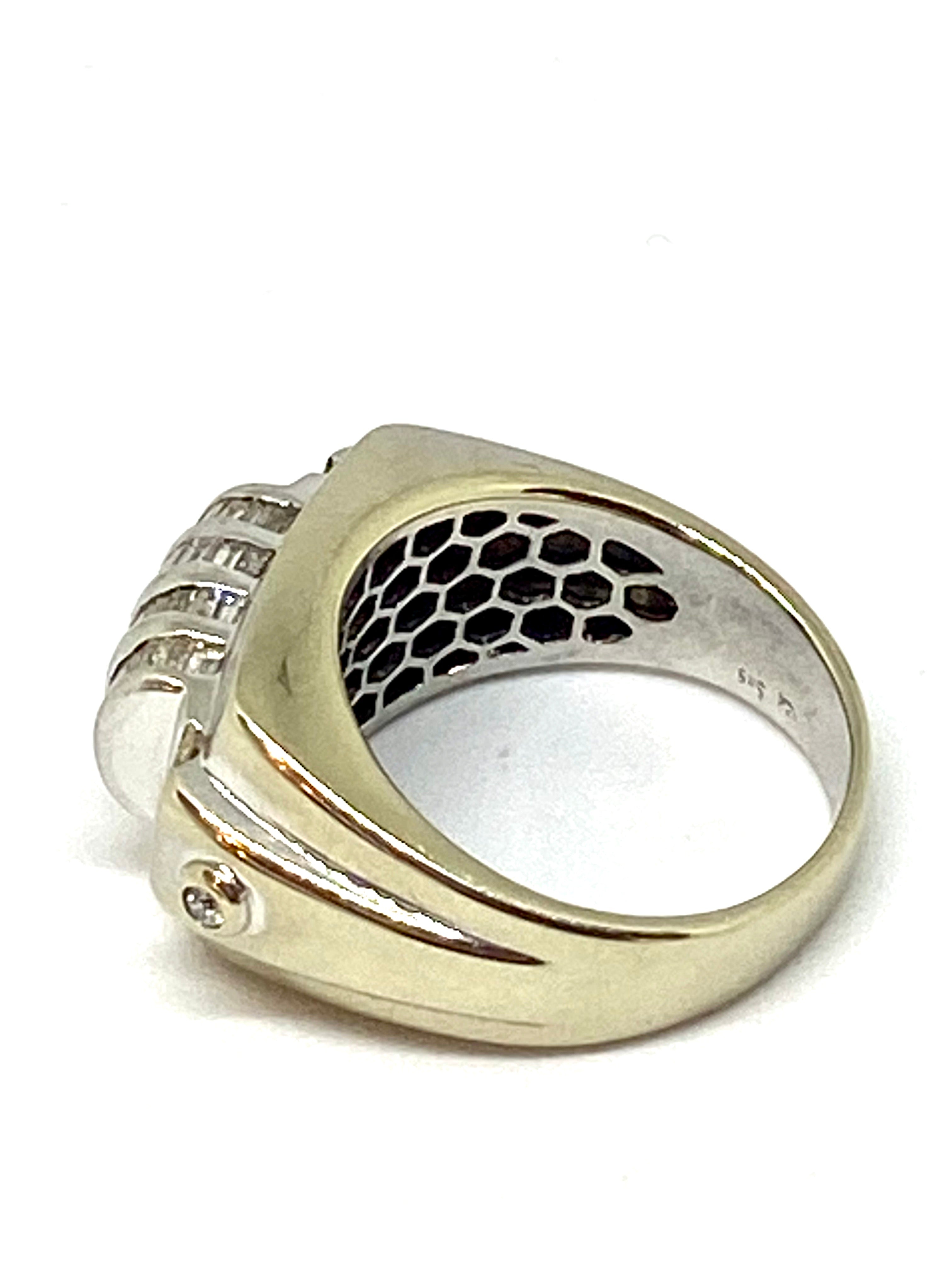 Real diamonds ring vintage 14k solid gold 4 carat - diamonds clubs llc