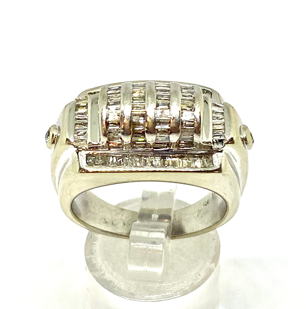 Real diamonds ring vintage 14k solid gold 4 carat - diamonds clubs llc