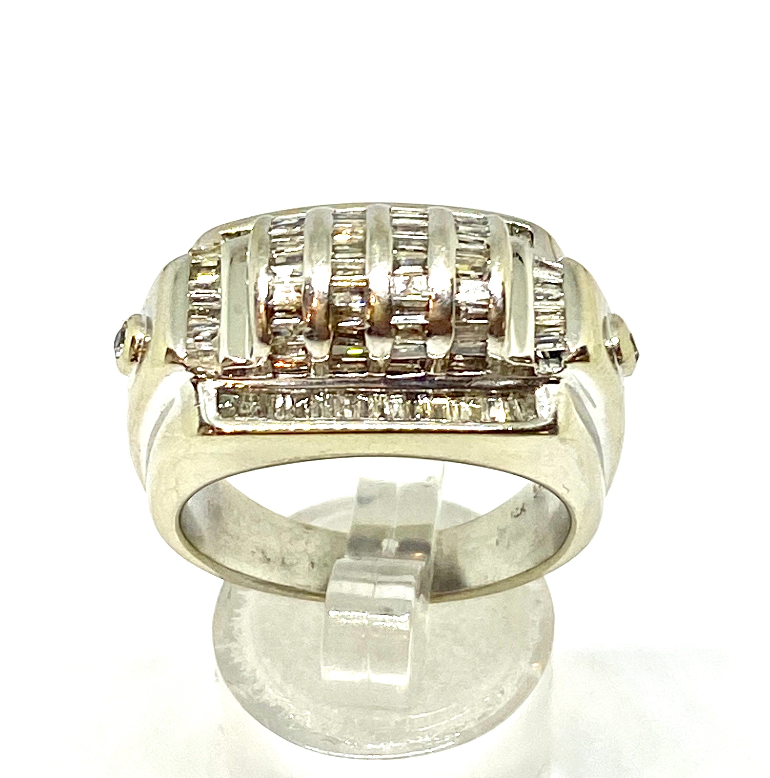 Real diamonds ring vintage 14k solid gold 4 carat - diamonds clubs llc