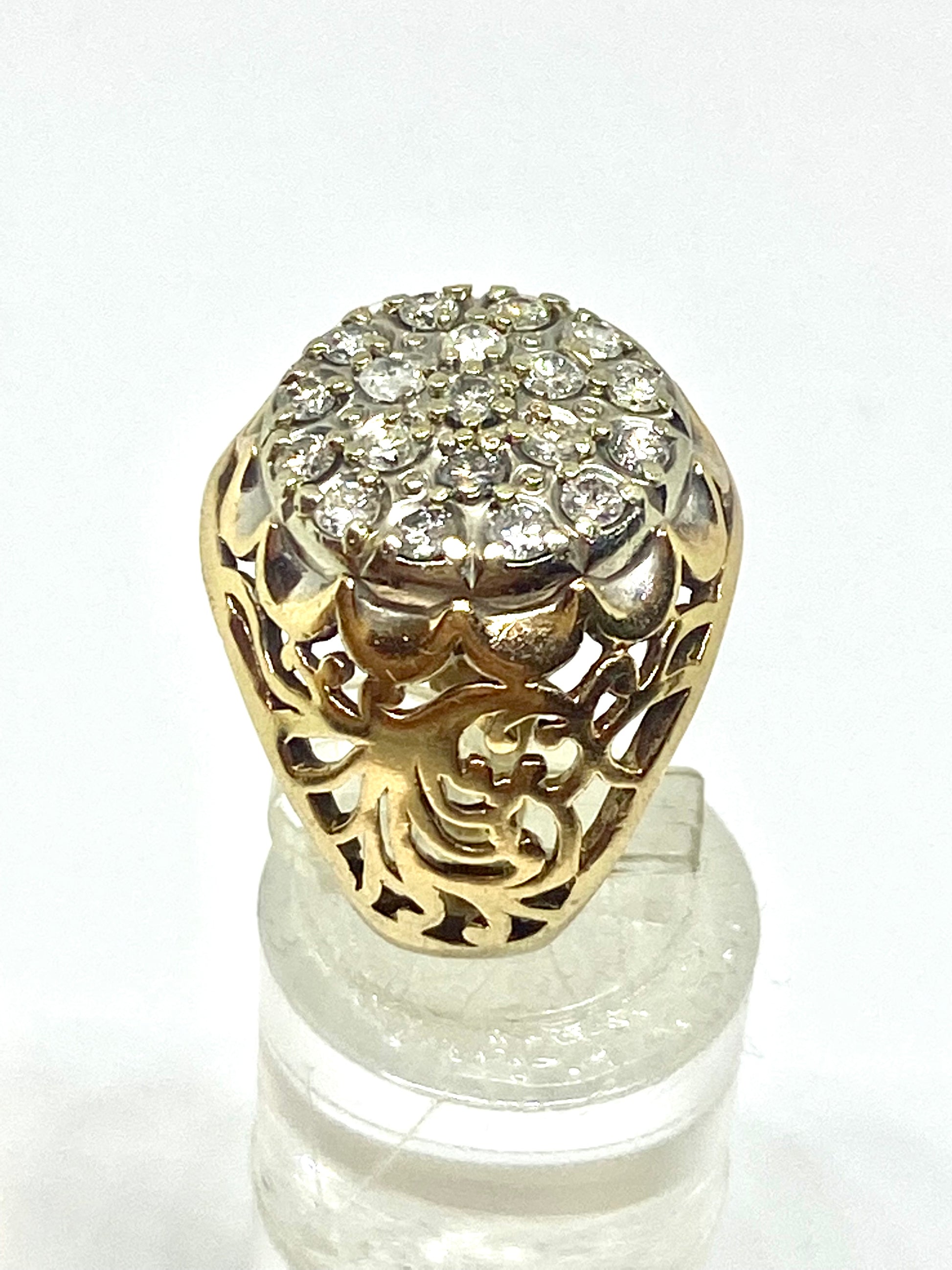 Genuine Diamonds ring solid gold 10k - diamonds clubs llc