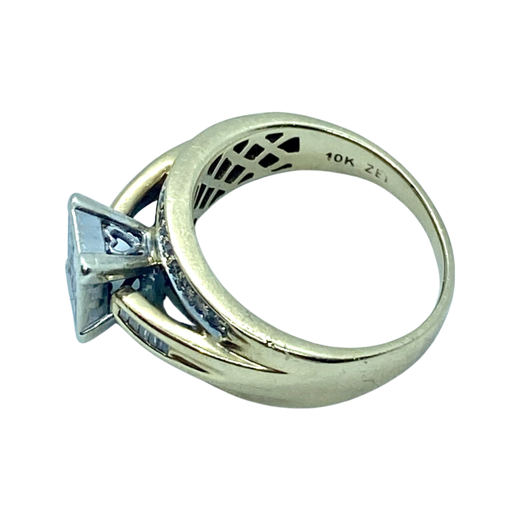 2 carats diamonds ring solid gold 10k - diamonds clubs llc