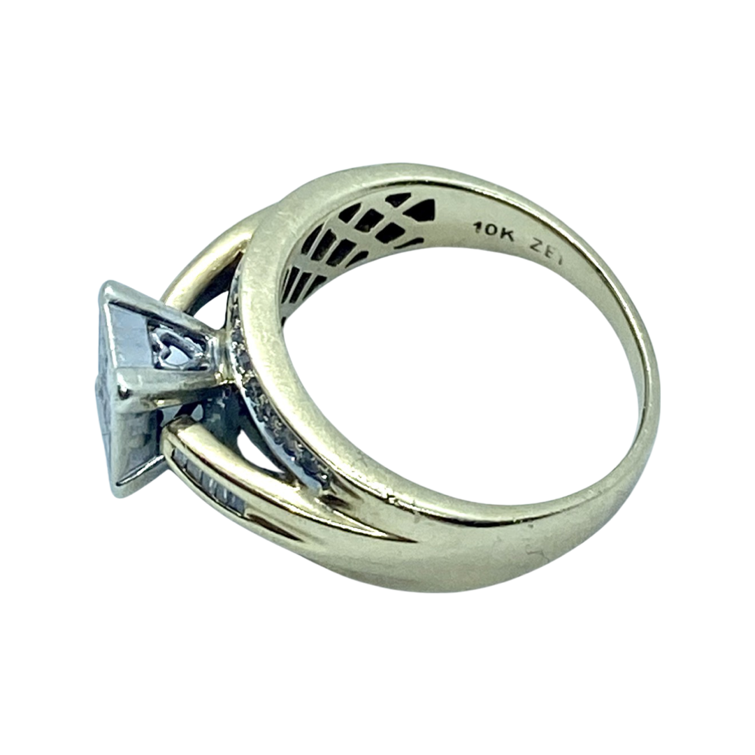 2 carats diamonds ring solid gold 10k - diamonds clubs llc