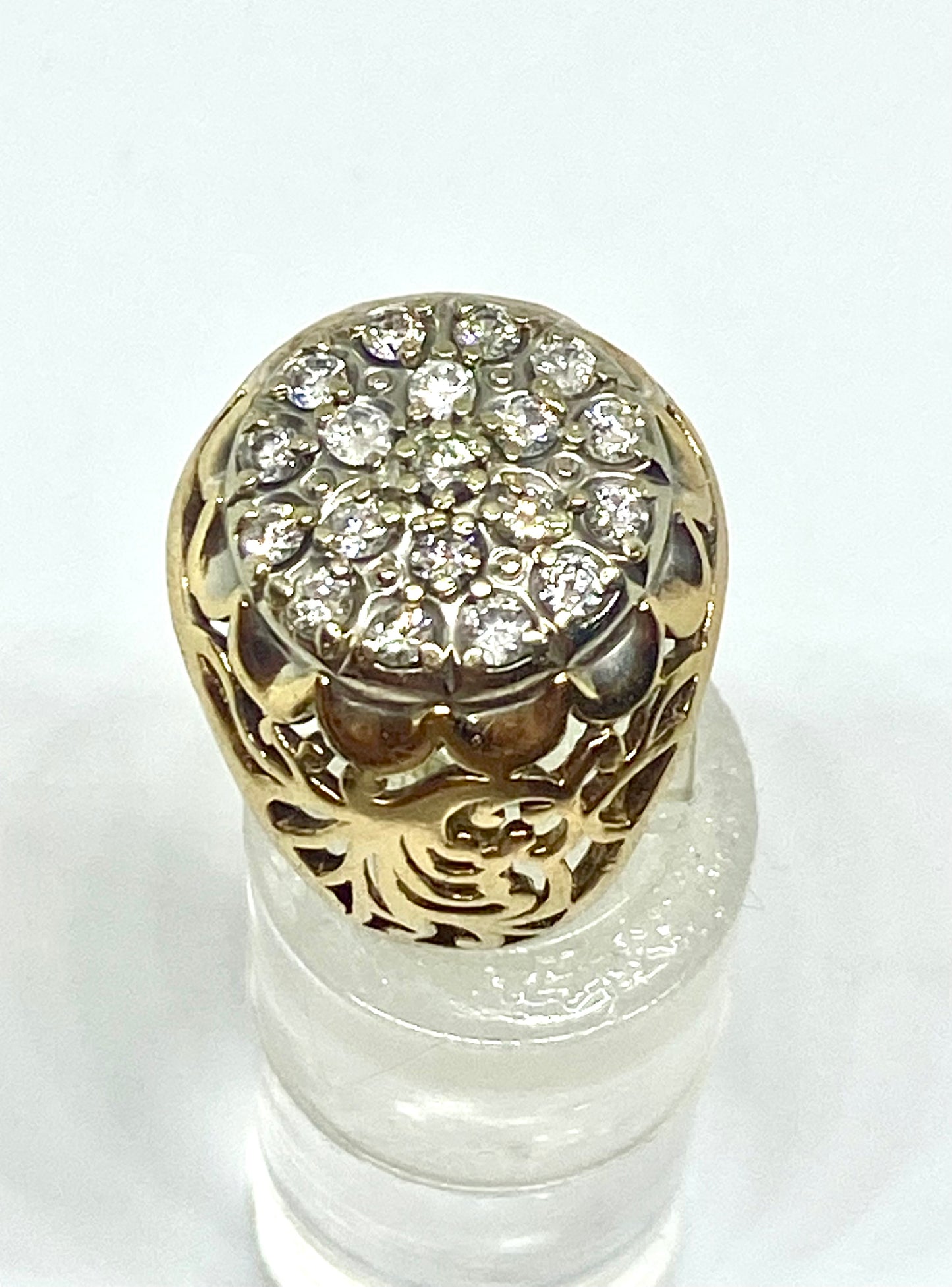 Genuine Diamonds ring solid gold 10k - diamonds clubs llc