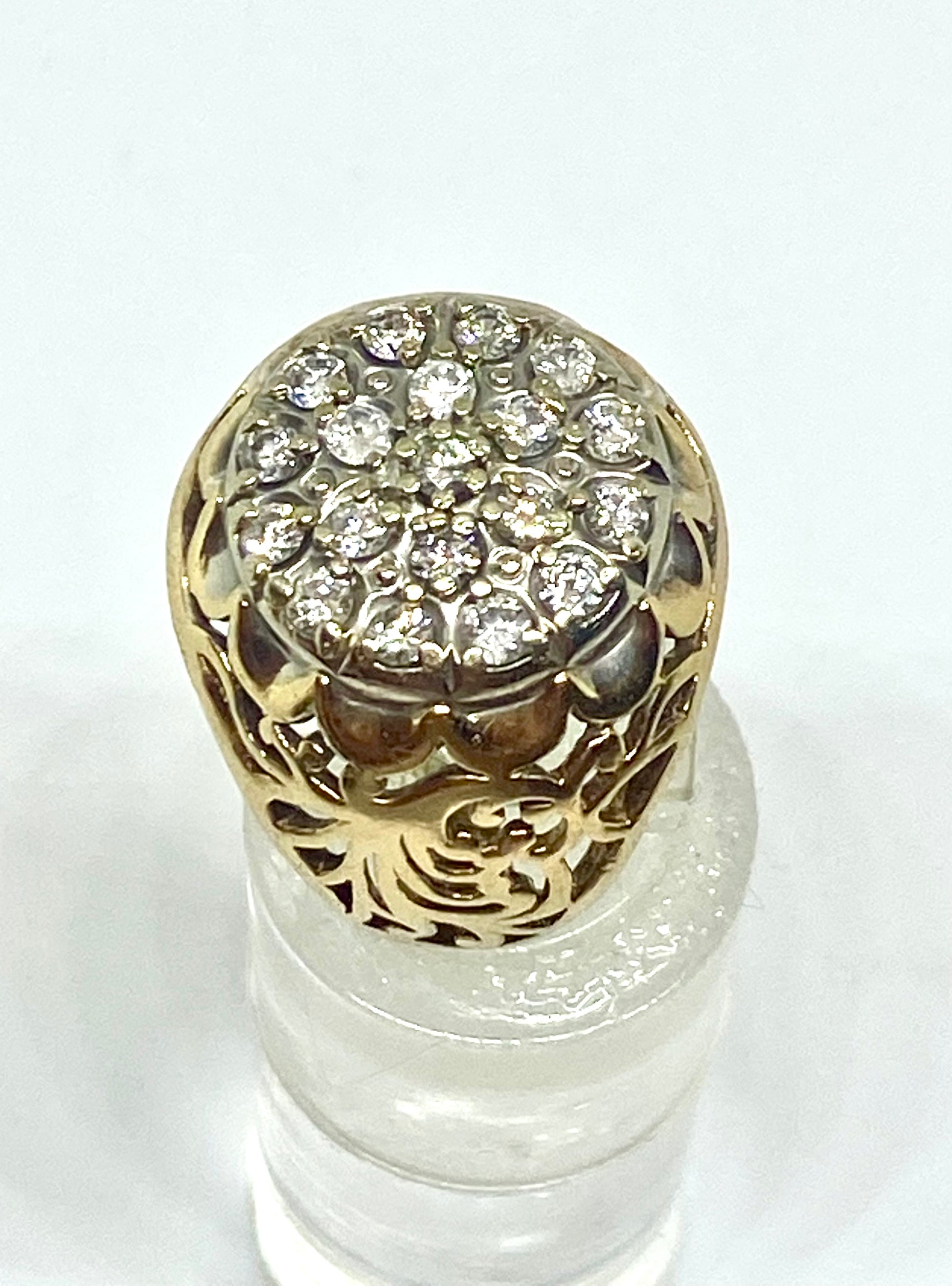 Genuine Diamonds ring solid gold 10k - diamonds clubs llc
