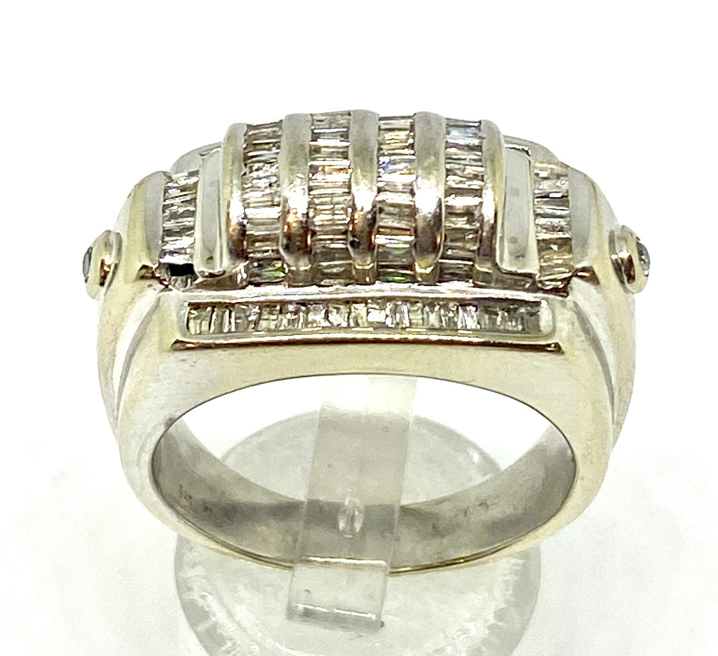 Real diamonds ring vintage 14k solid gold 4 carat - diamonds clubs llc