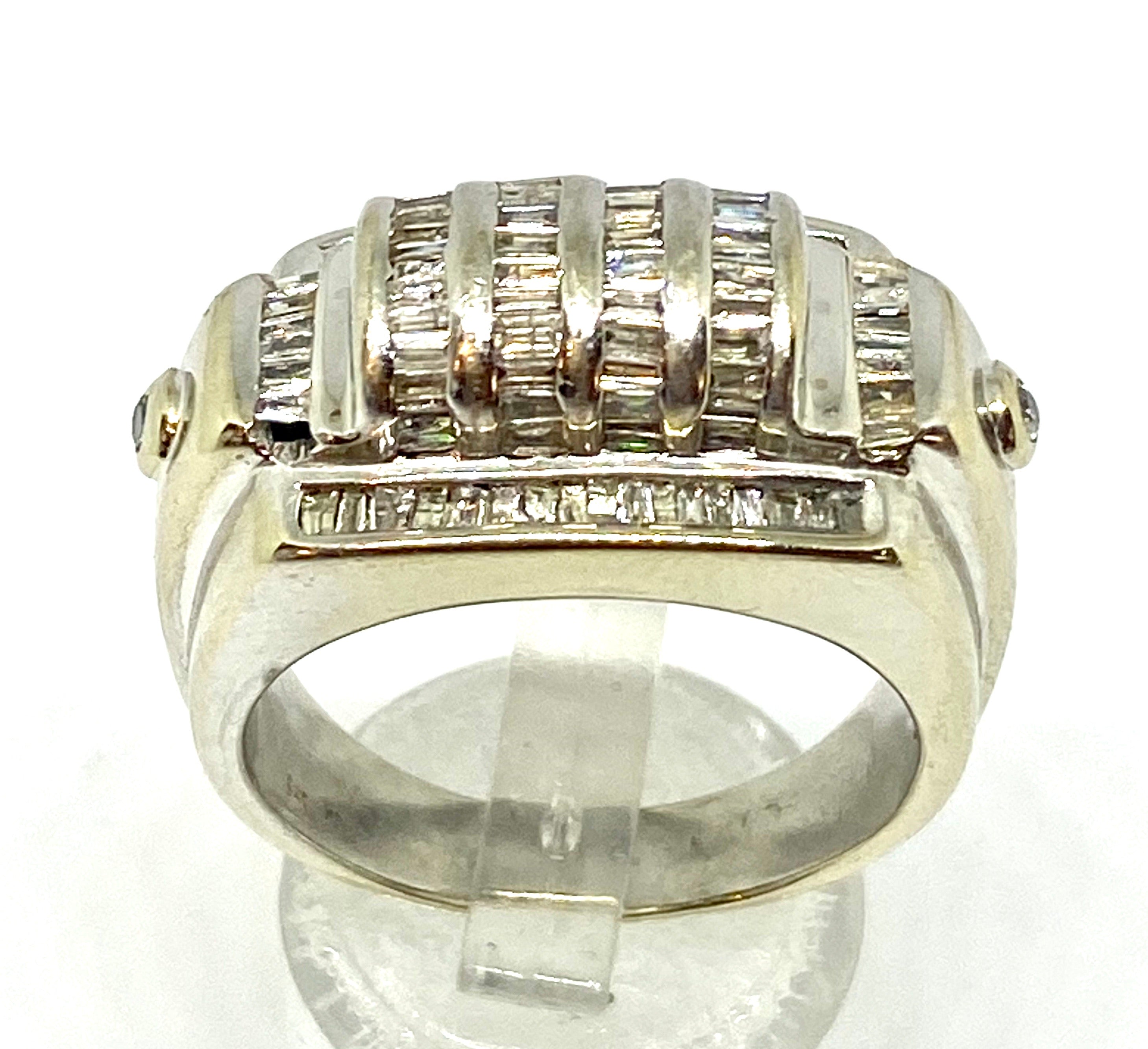 Real diamonds ring vintage 14k solid gold 4 carat - diamonds clubs llc