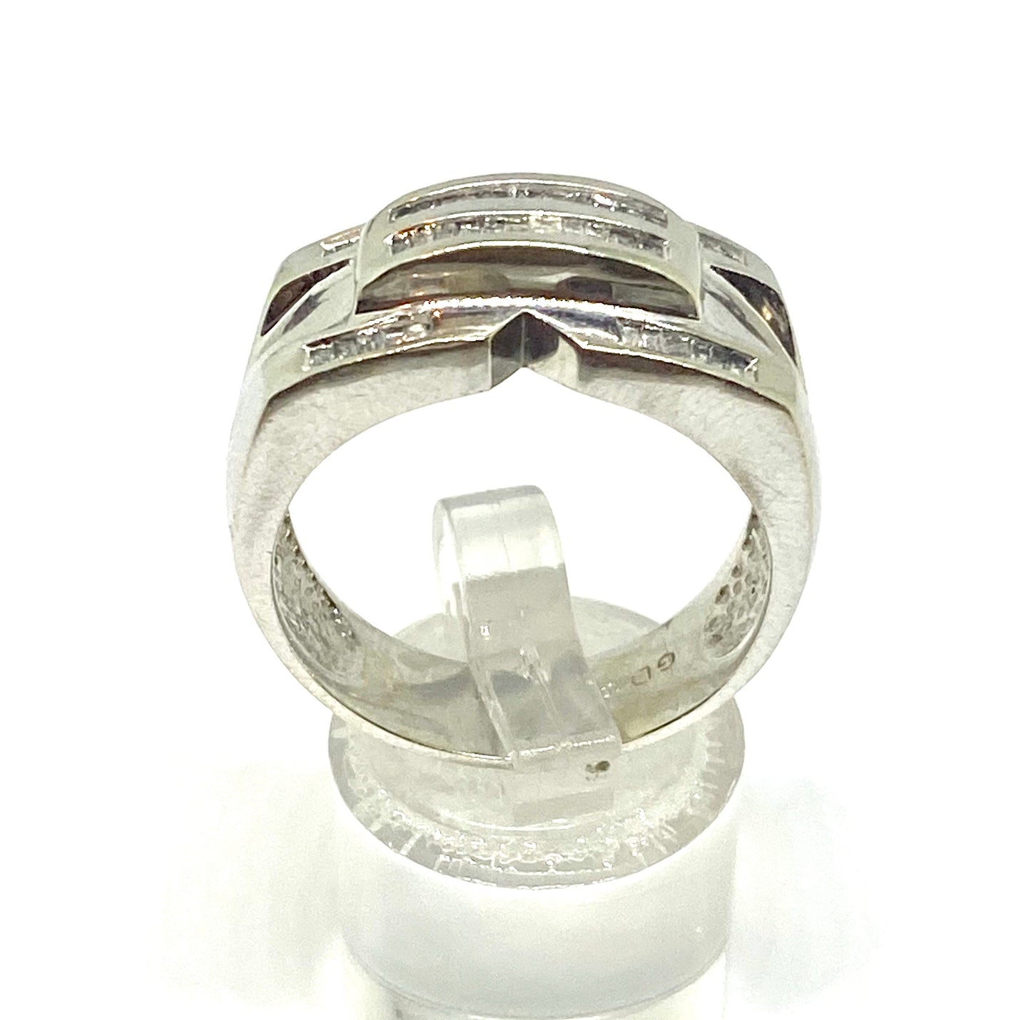 Real diamond ring 10k white gold - diamonds clubs llc