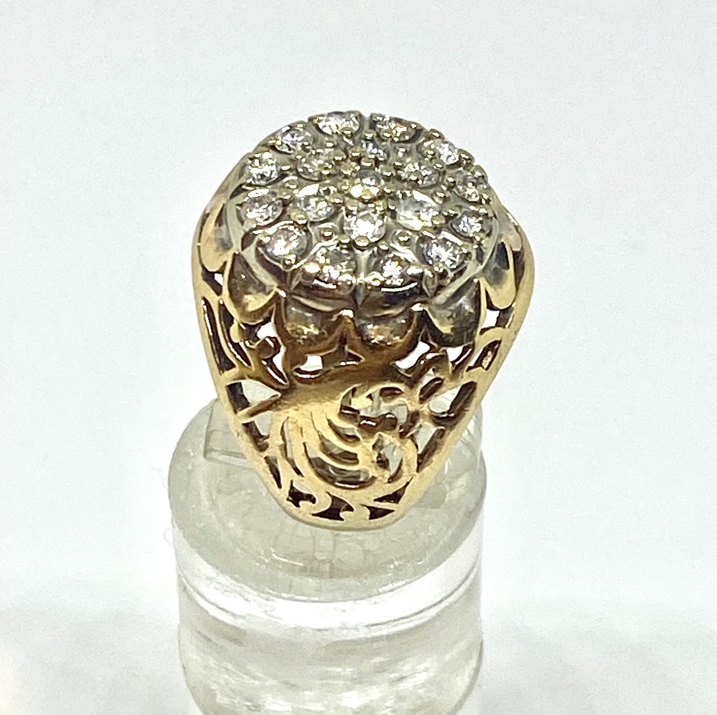 Genuine Diamonds ring solid gold 10k - diamonds clubs llc