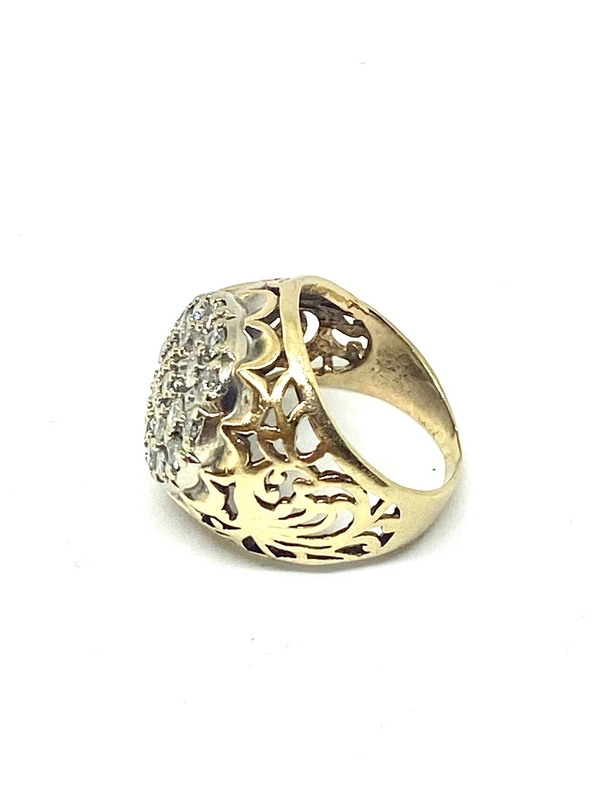 Genuine Diamonds ring solid gold 10k - diamonds clubs llc